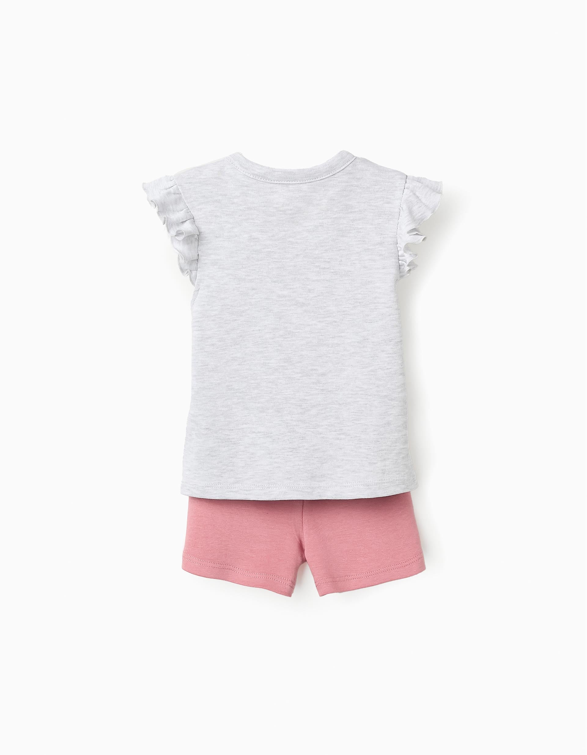 Pijama de Algodão para Bebé Menina 'Minnie', Rosa/Cinza