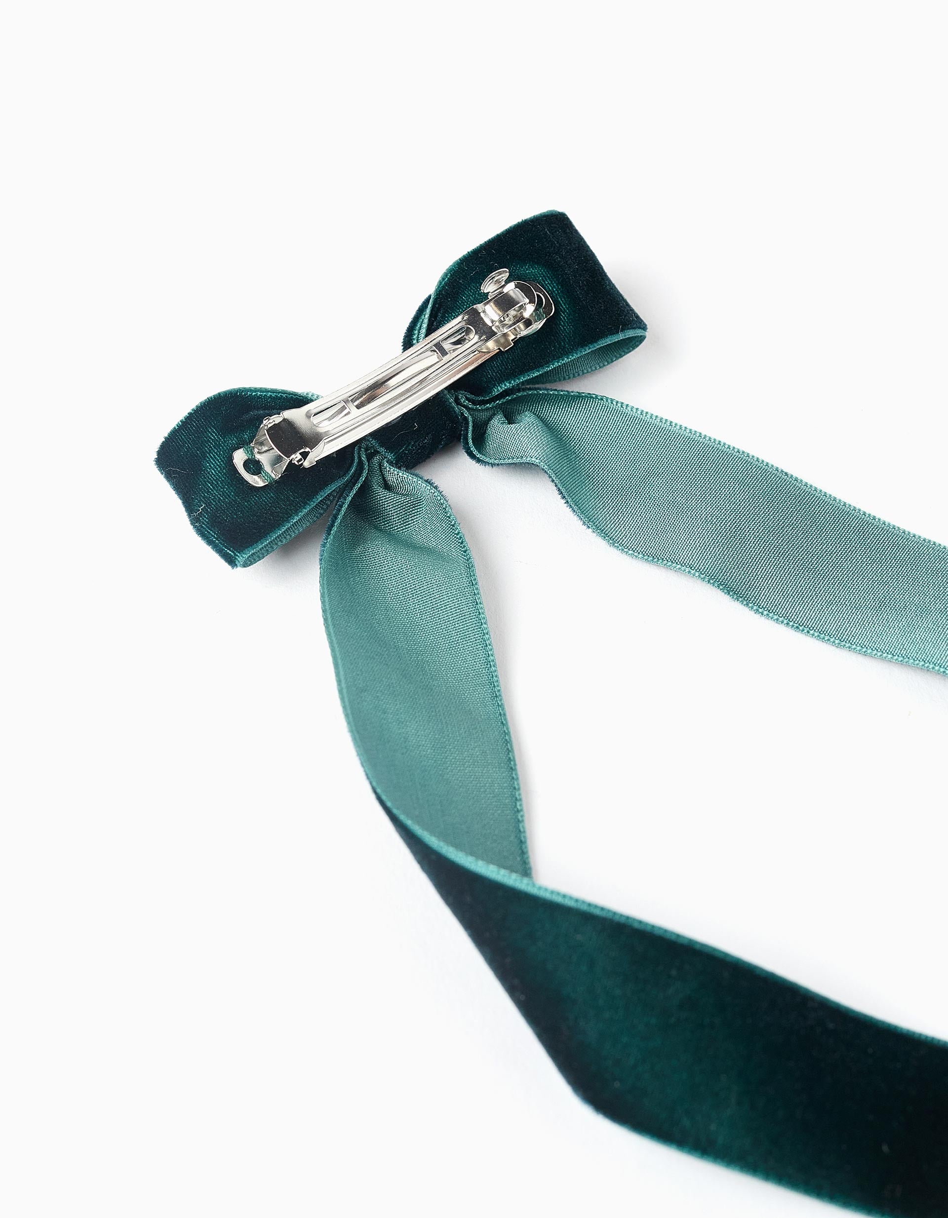 Barrette à Cheveux avec Noeud en Velours pour Bébé et Fille, Vert