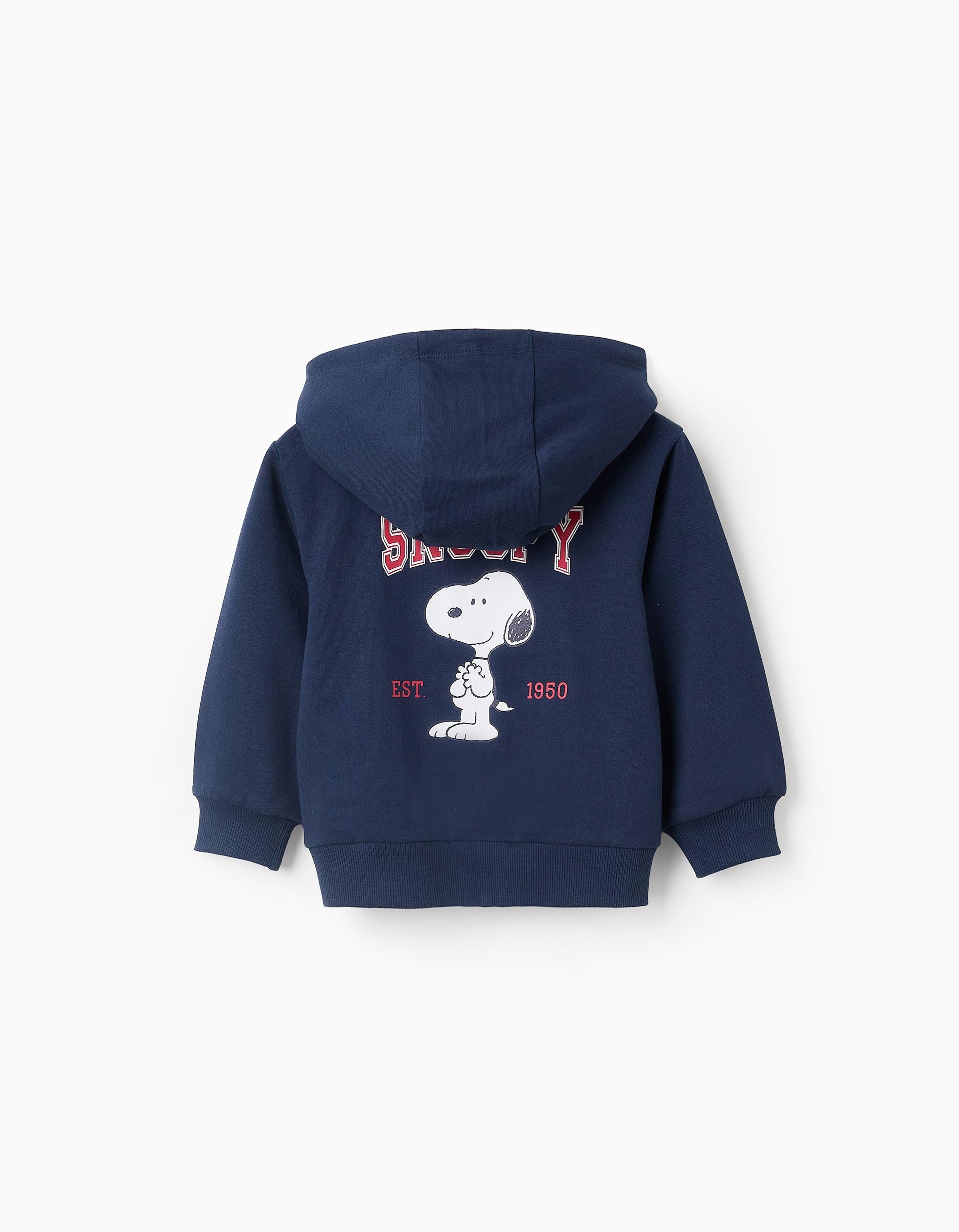 Chaqueta con Capucha para Bebé Niño 'Snoopy', Azul Oscuro