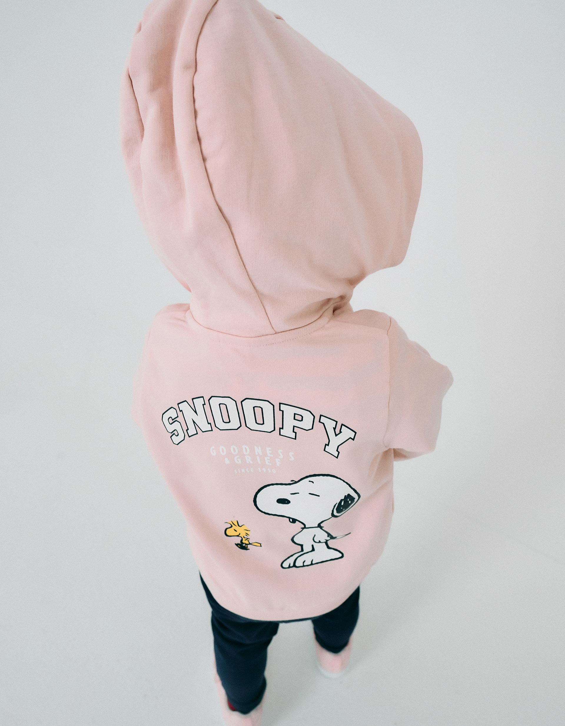 Chaqueta de Algodón con Capucha para Bebé Niña 'Snoopy', Rosa