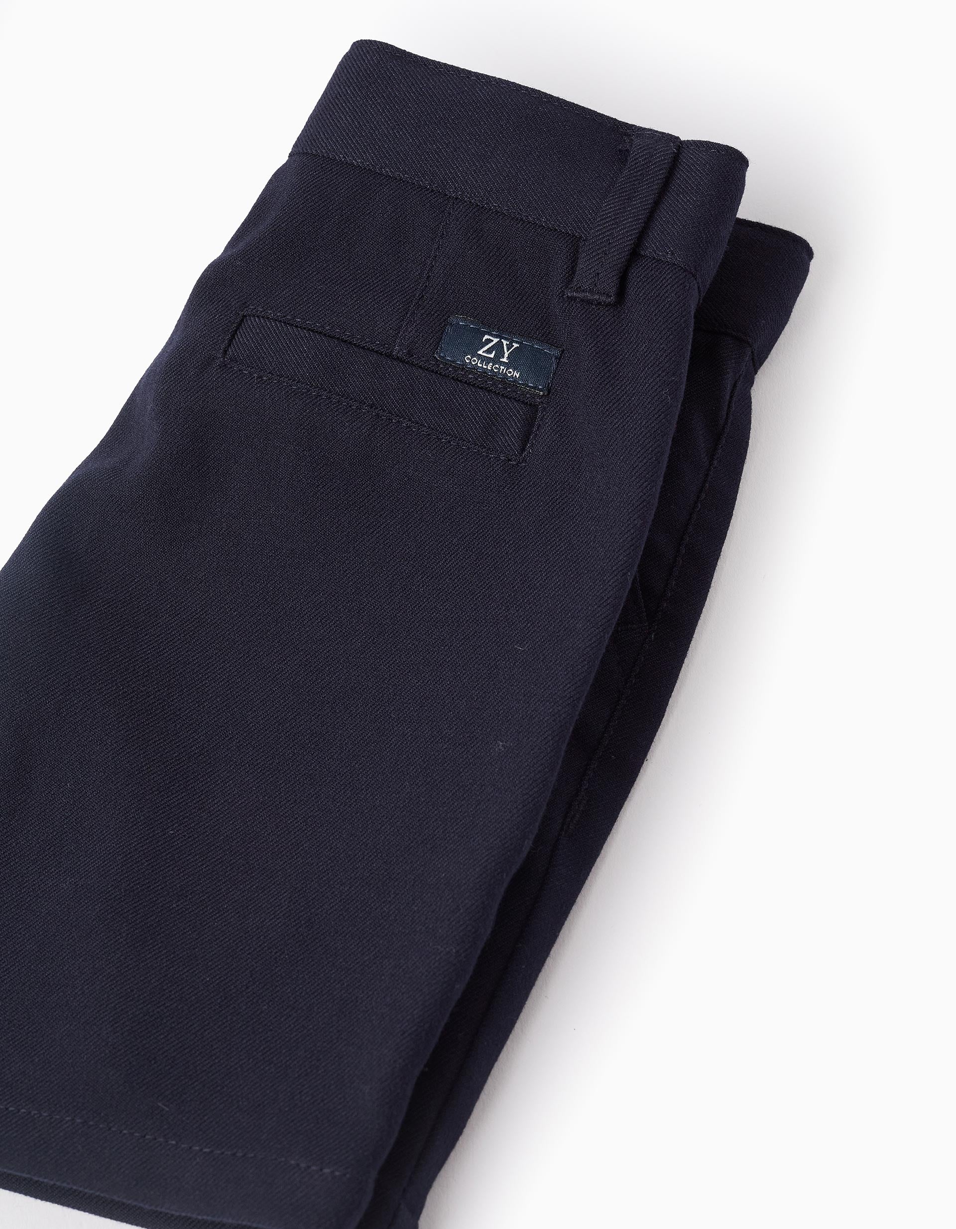 Calções Chino para Bebé Menino 'B&S', Azul Escuro