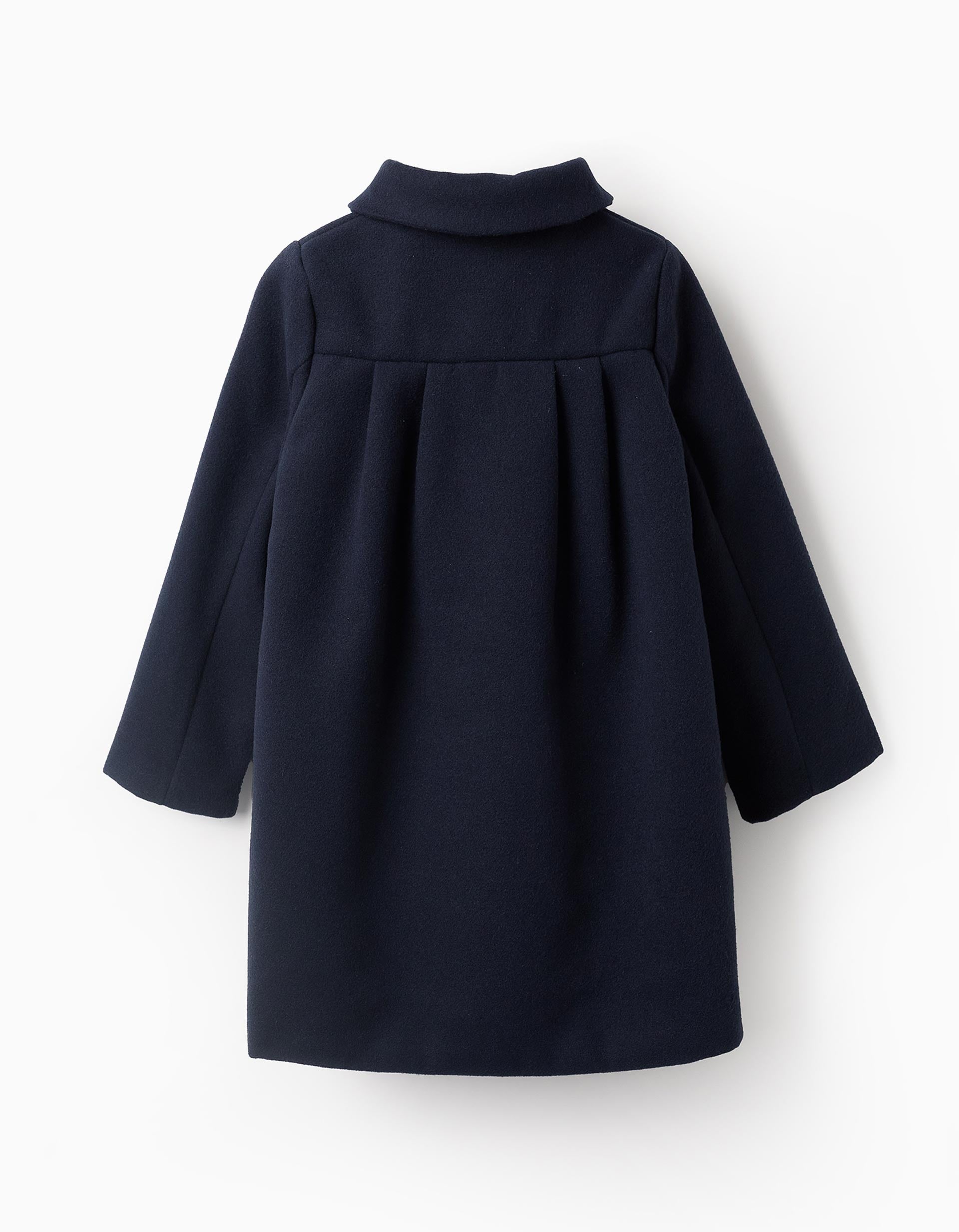 Woven Coat for Girls, Dark Blue