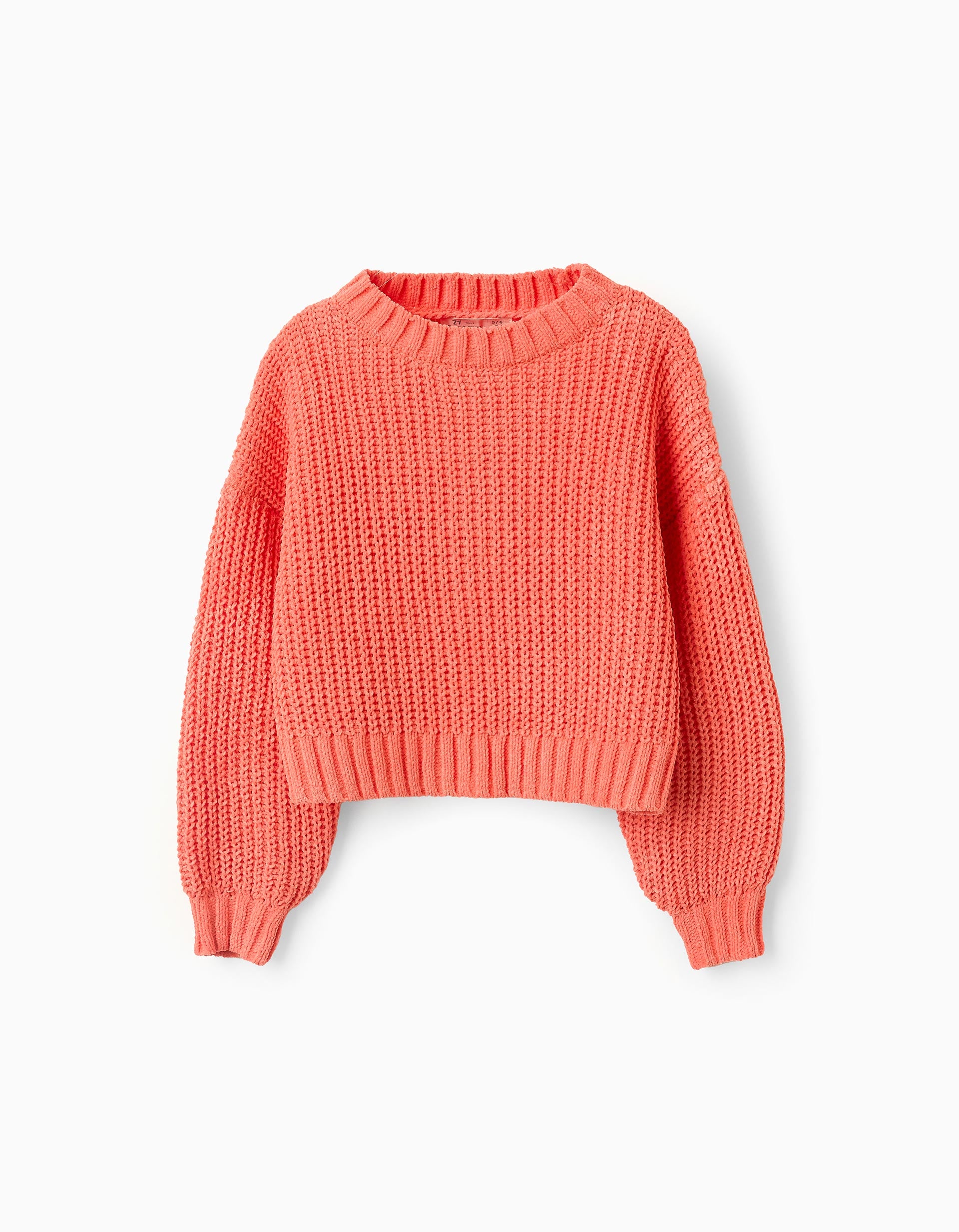 Jersey de Punto Corto para Niña, Naranja