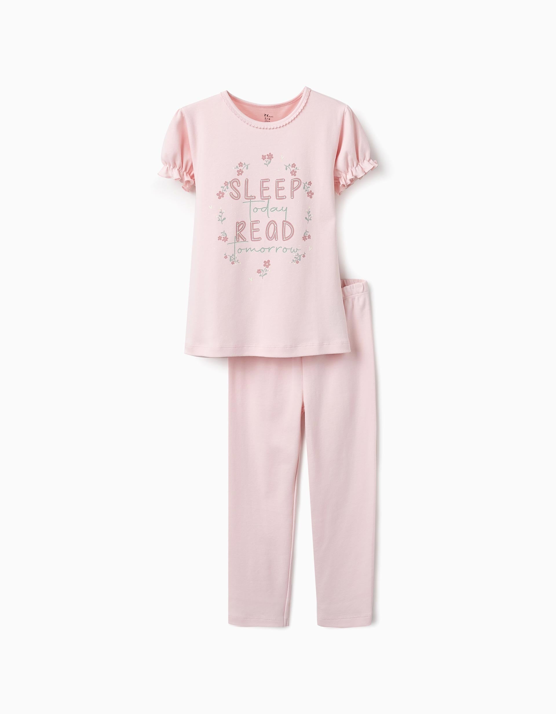 Pijama Brilla en la Oscuridad con Falda de Tul para Niña 'Sleep', Rosa