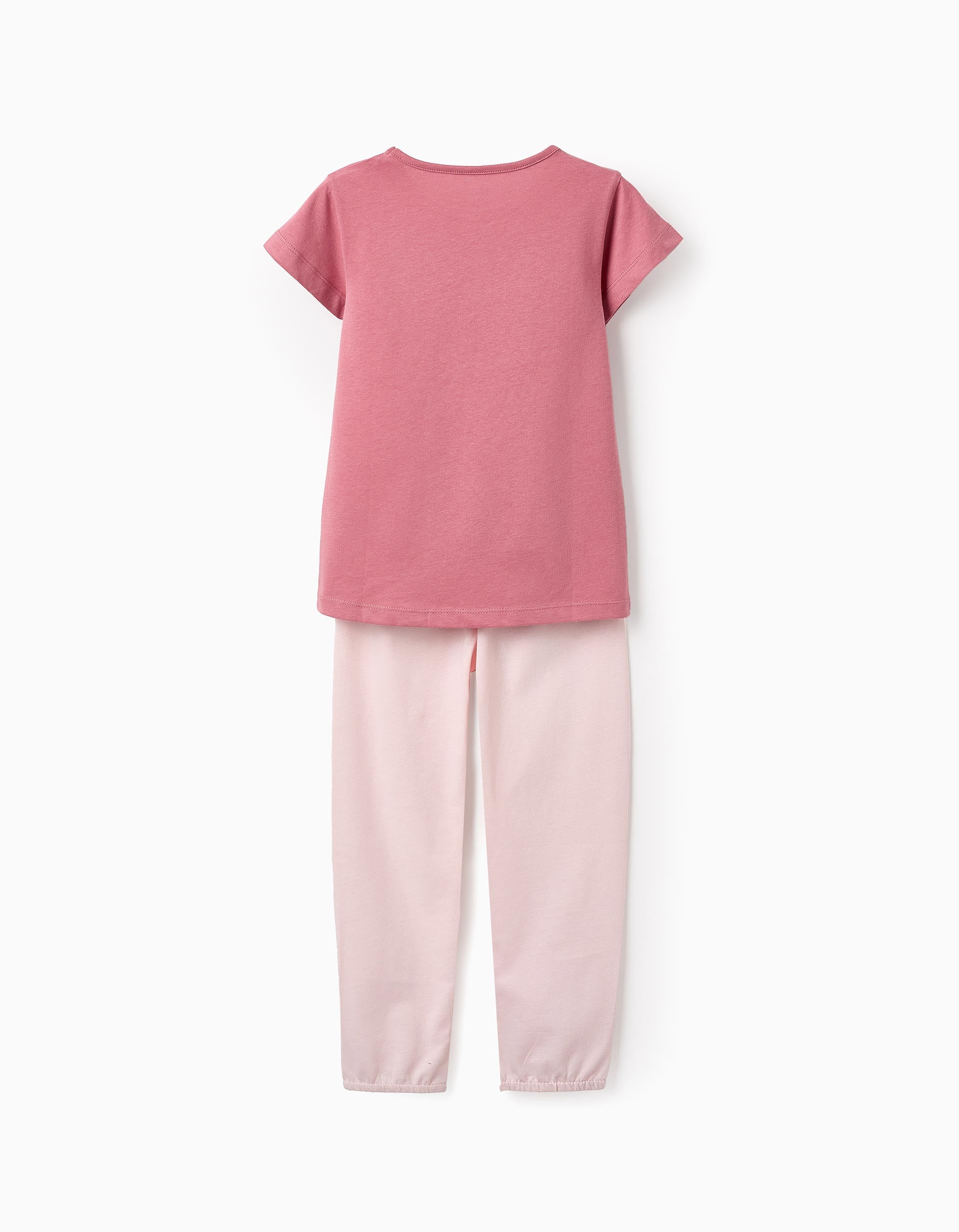 Pijama de Algodón para Niña 'Corazón', Rosa