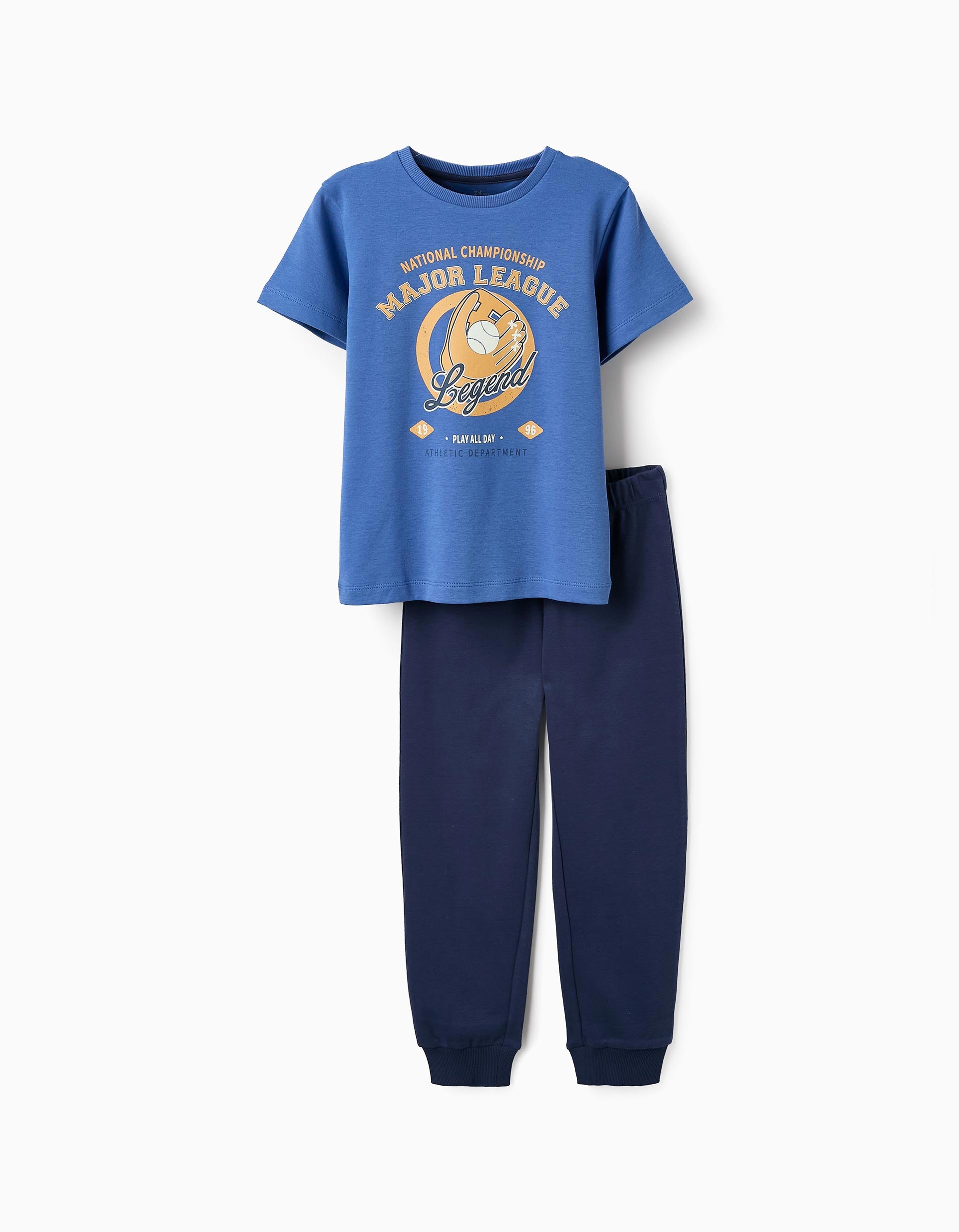 Pyjama qui Brille dans le Noir pour Garçon 'Major League', Bleu