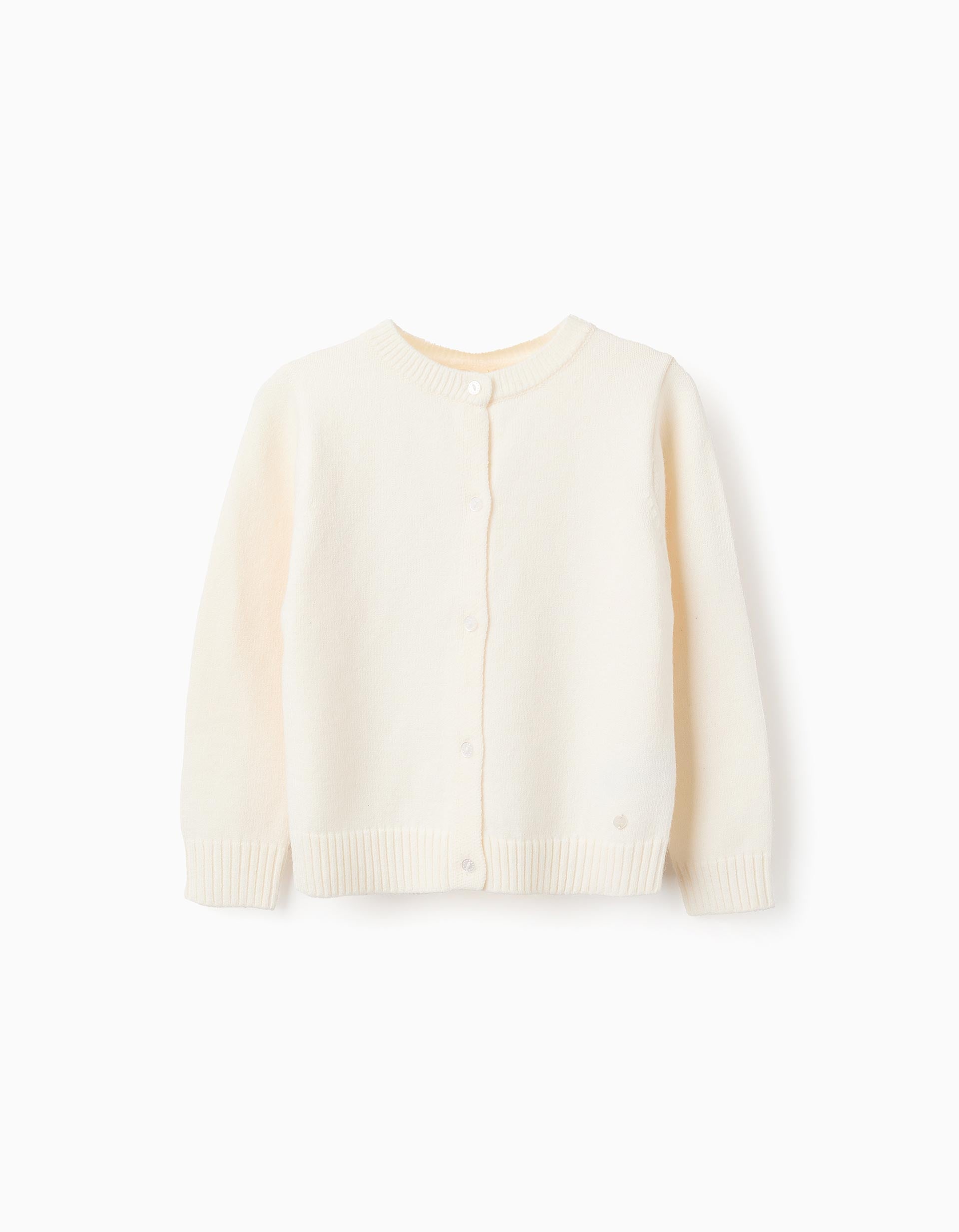 Classic Cardigan for Girls, White