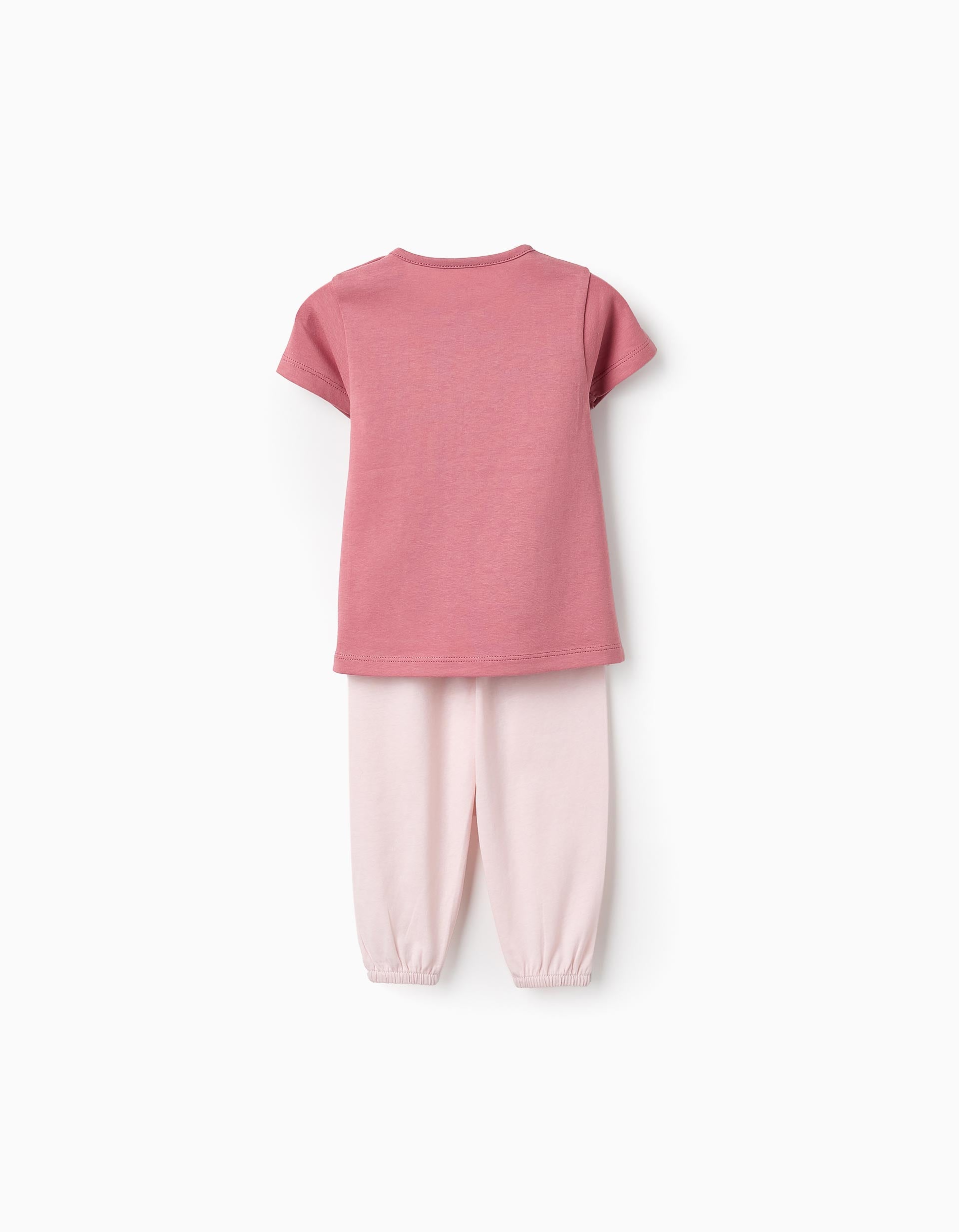 Pijama de Algodón para Bebé Niña 'Corazón', Rosa