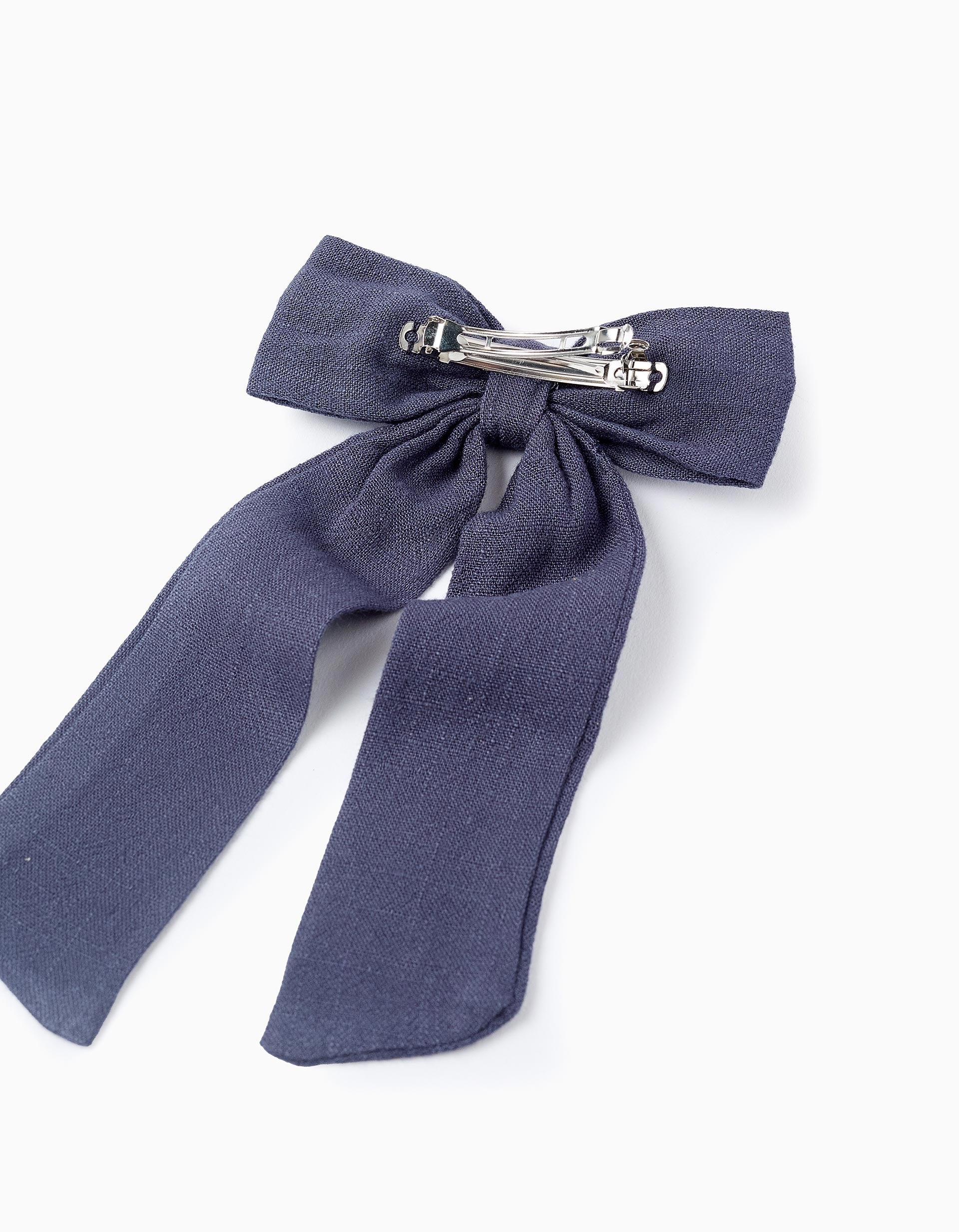 Fabric Hair Slide for Baby Girls and Girls, Dark Blue