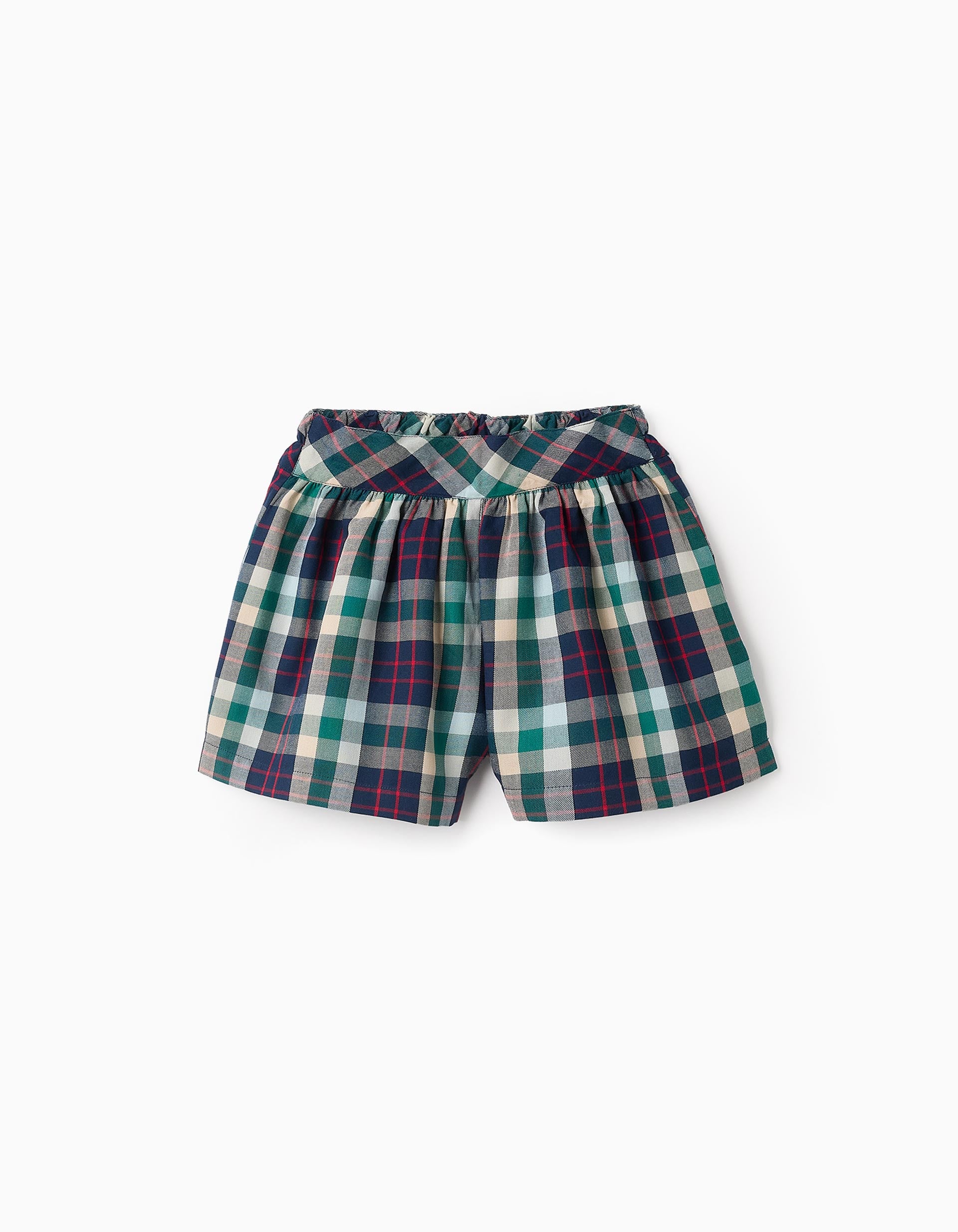 Bermudas con Cuadros para Niña 'B&S', Verde