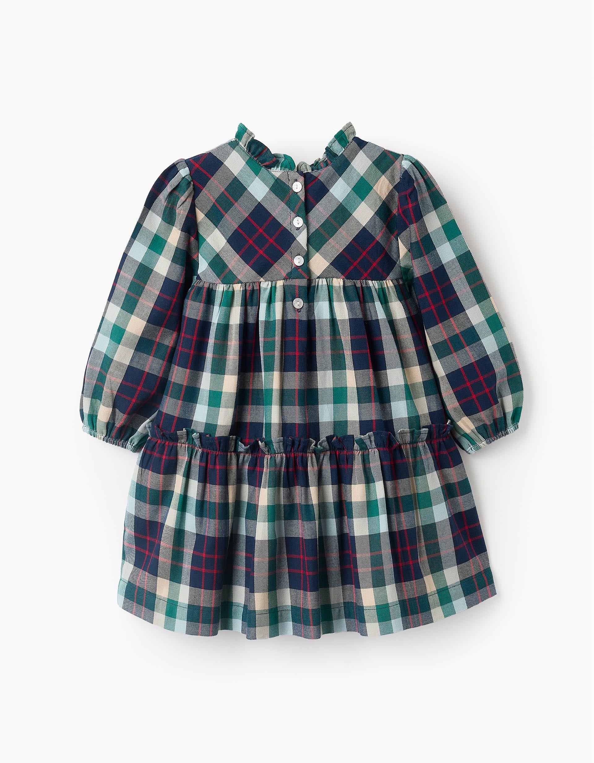 Checked Dress for Baby Girls 'B&S', Green