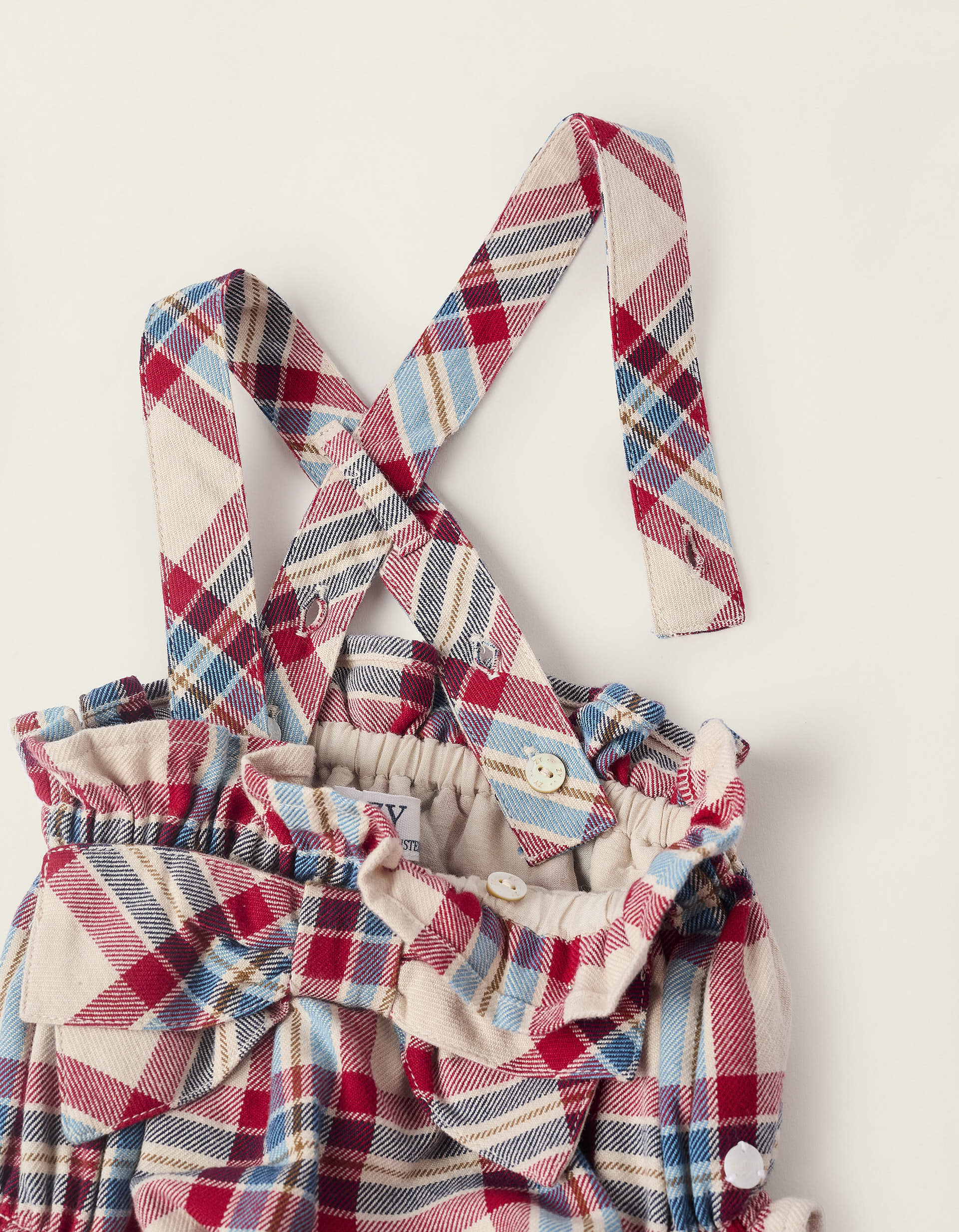 Bodysuit + Checked Bloomers for Newborn Girls 'You&Me', Multicolour