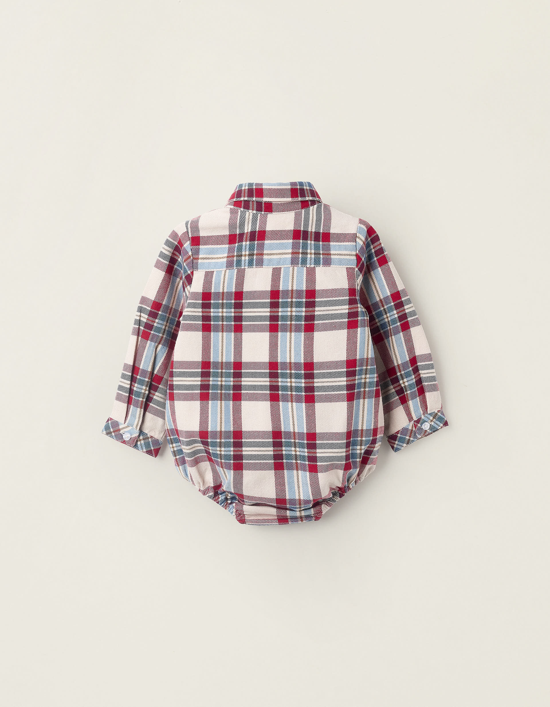 Checkered Bodysuit-Shirt for Newborn Boys 'You&Me', Multicolour