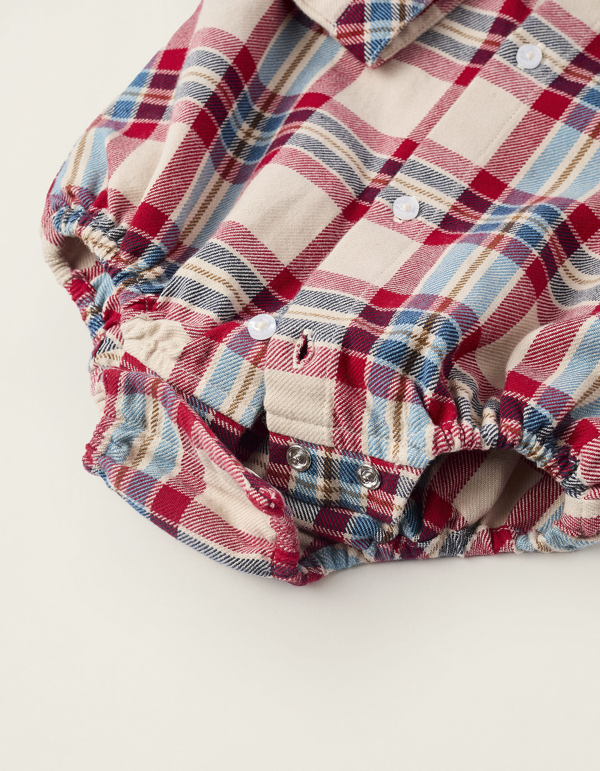 Checkered Bodysuit-Shirt for Newborn Boys 'You&Me', Multicolour