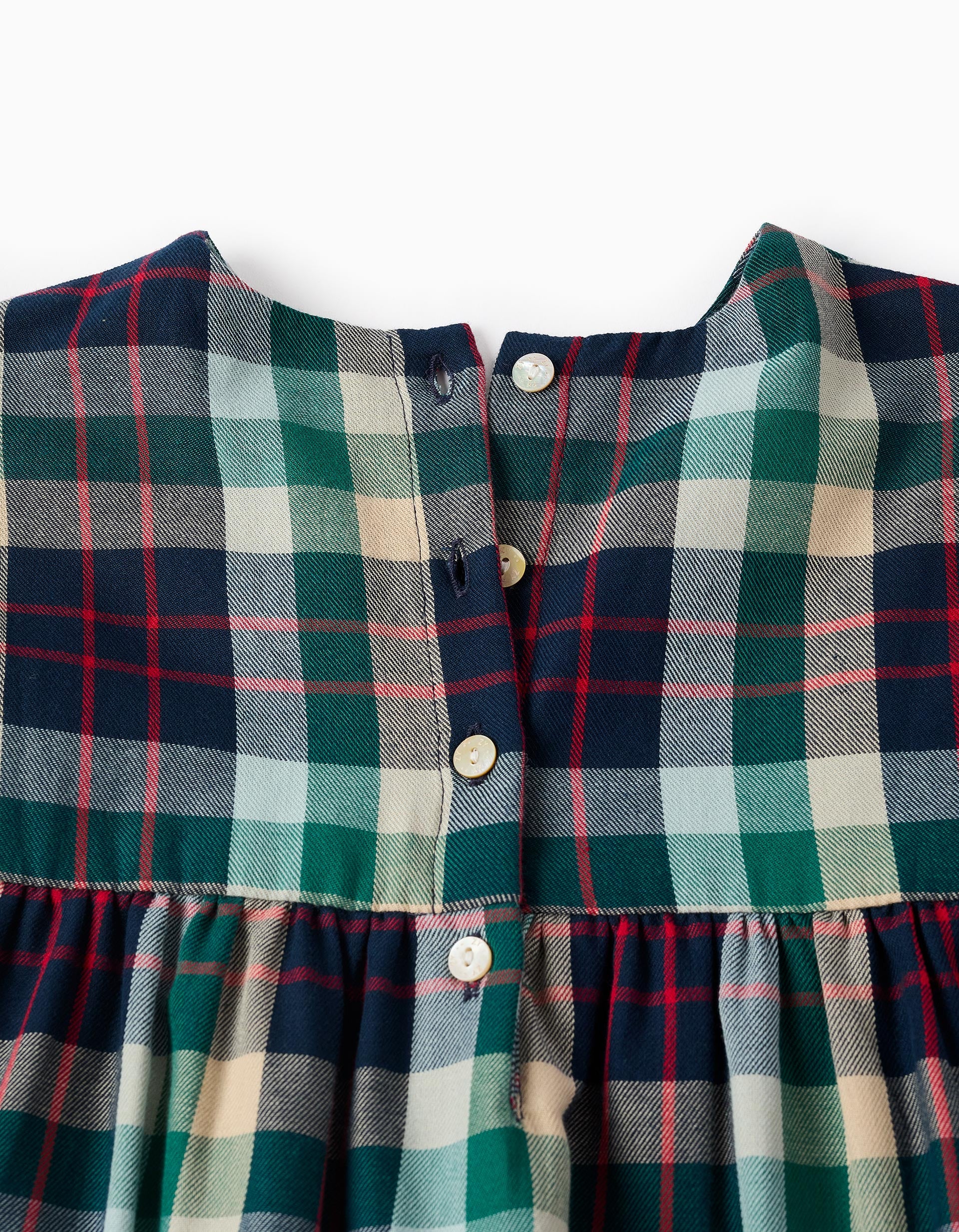 Robe à Carreaux pour Fille 'B&S', Vert