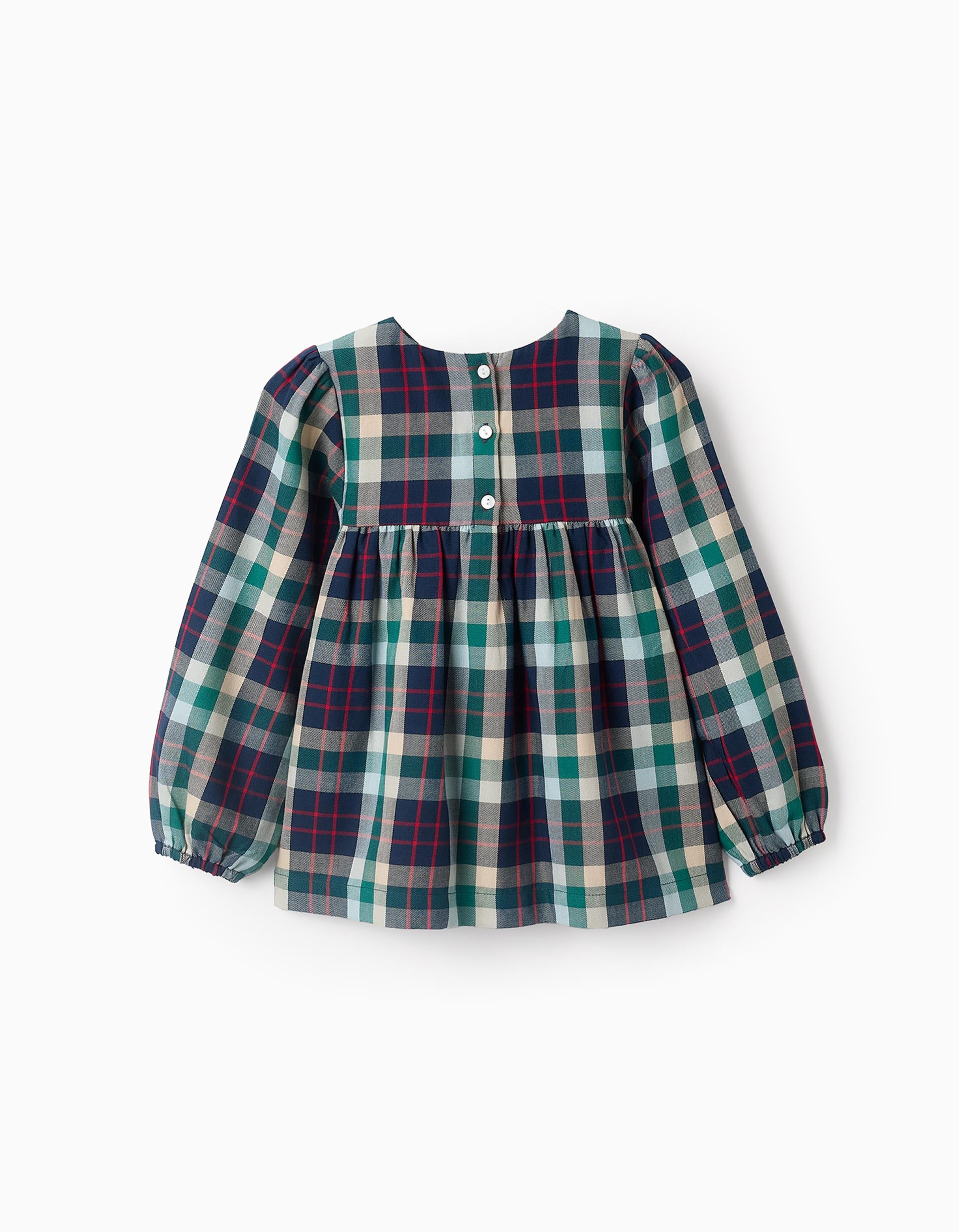 Blusa com Xadrez para Menina 'B&S', Verde