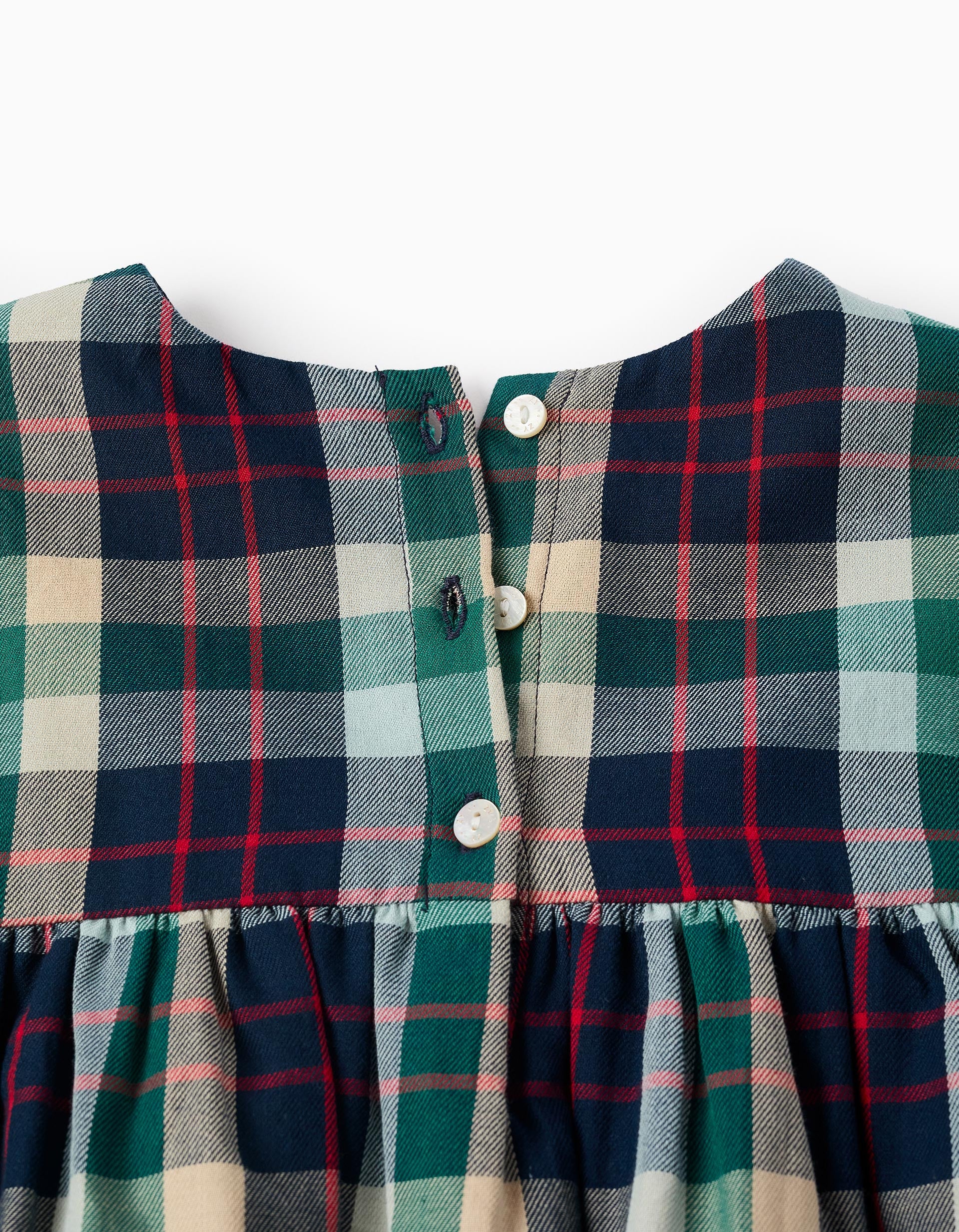 Checked Blouse for Girls 'B&S', Green