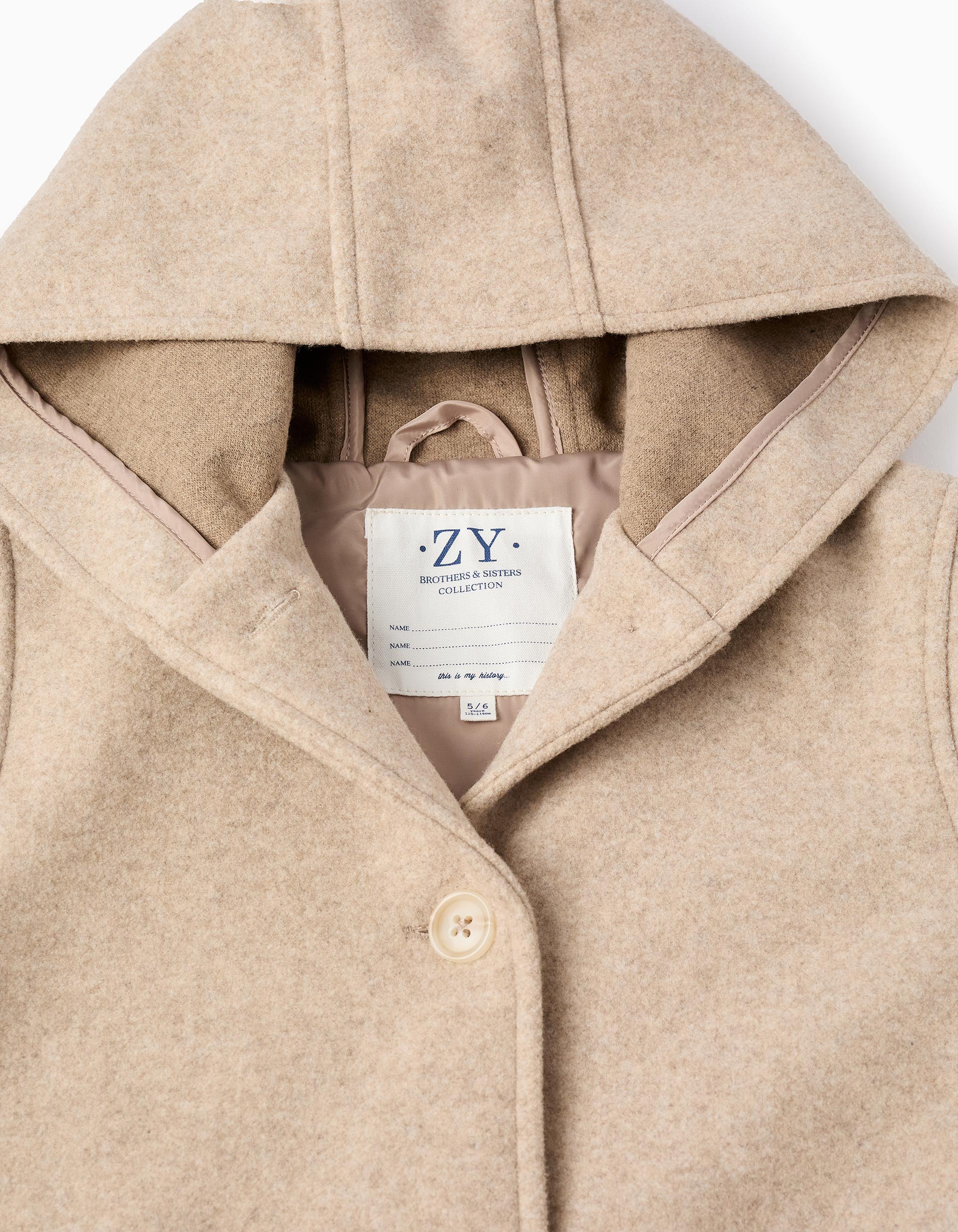 Manteau avec Capuche pour Fille 'B&S', Beige