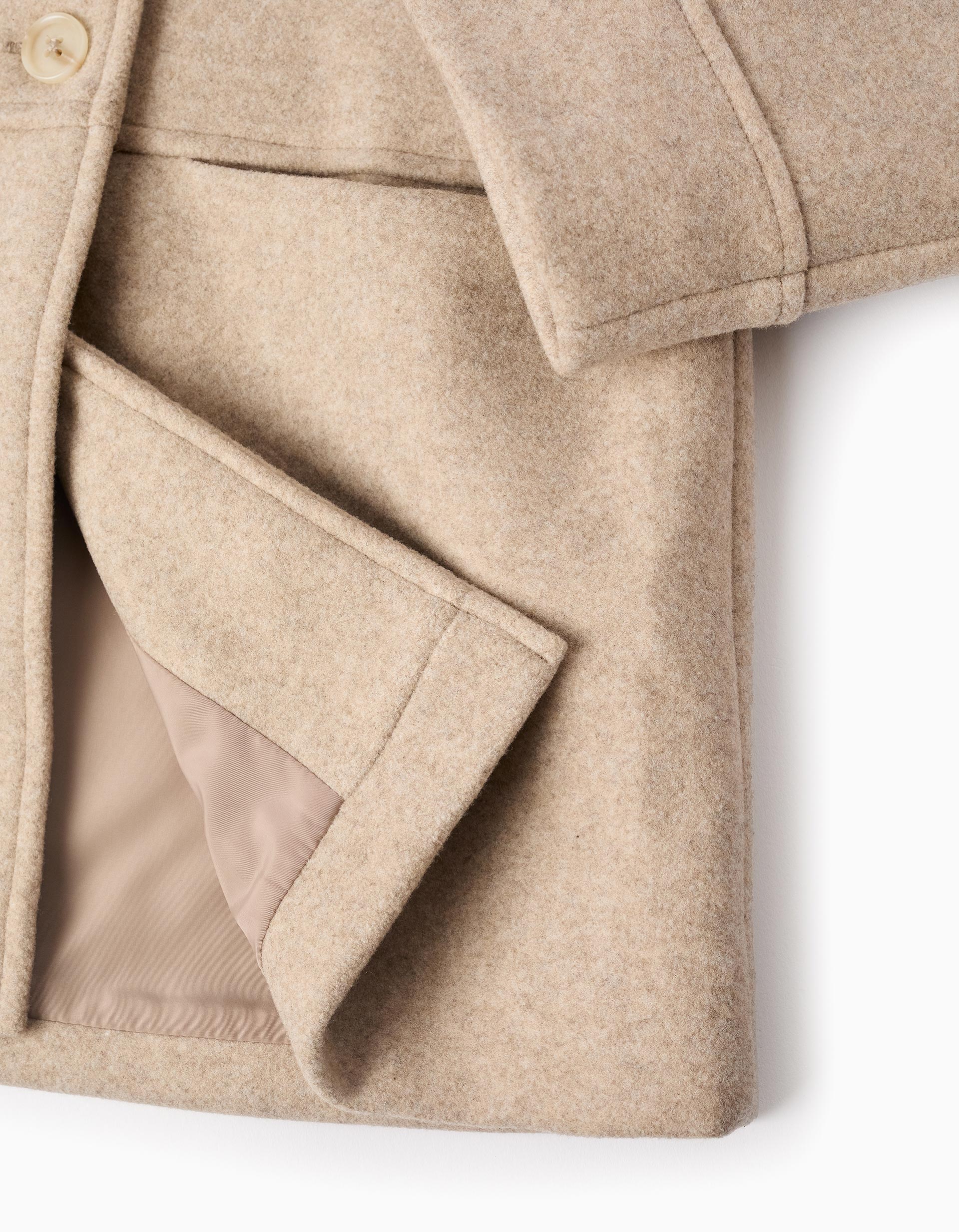 Manteau avec Capuche pour Fille 'B&S', Beige