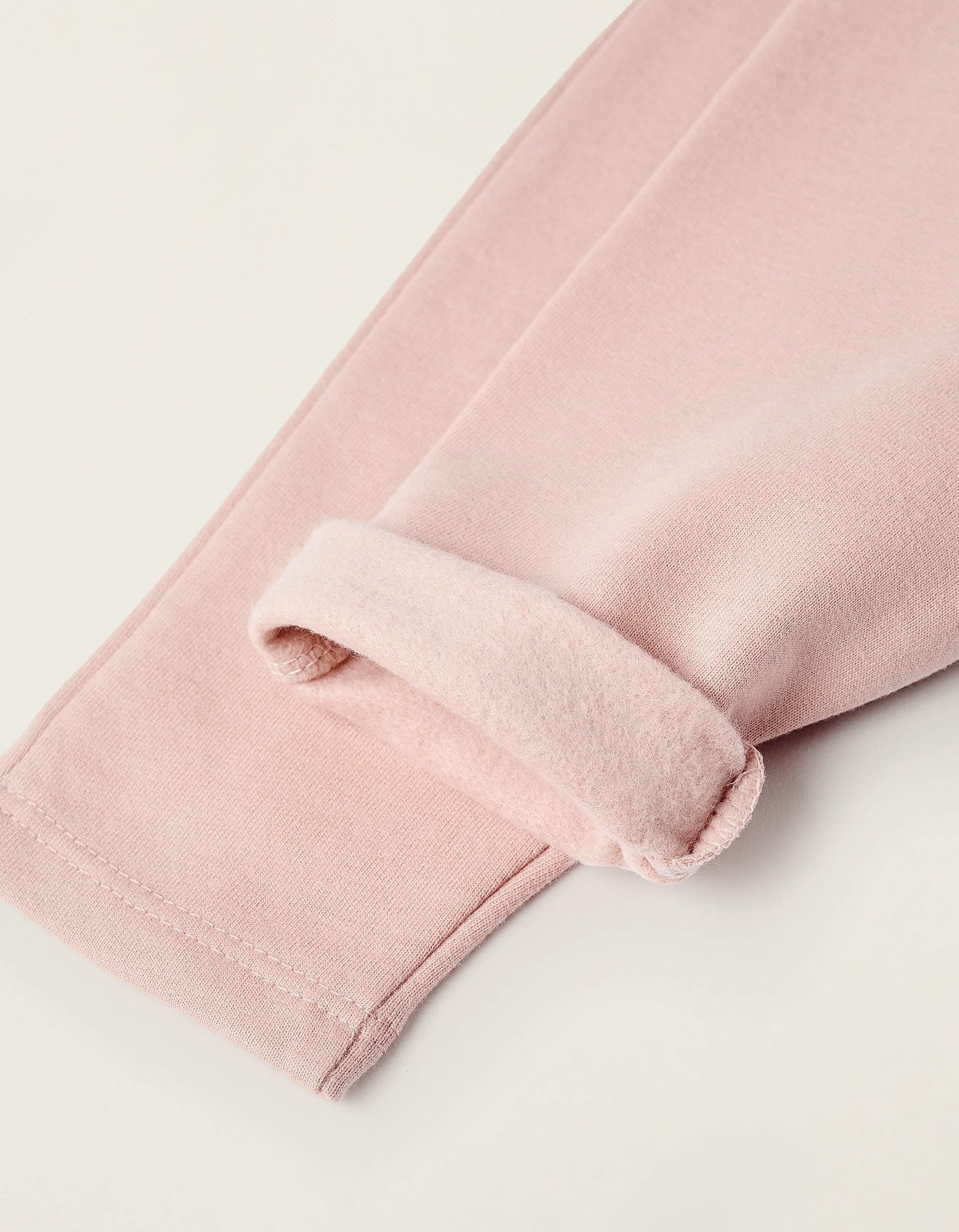 Sweat + Calças Cardados para Recém-Nascida 'Flores', Rosa