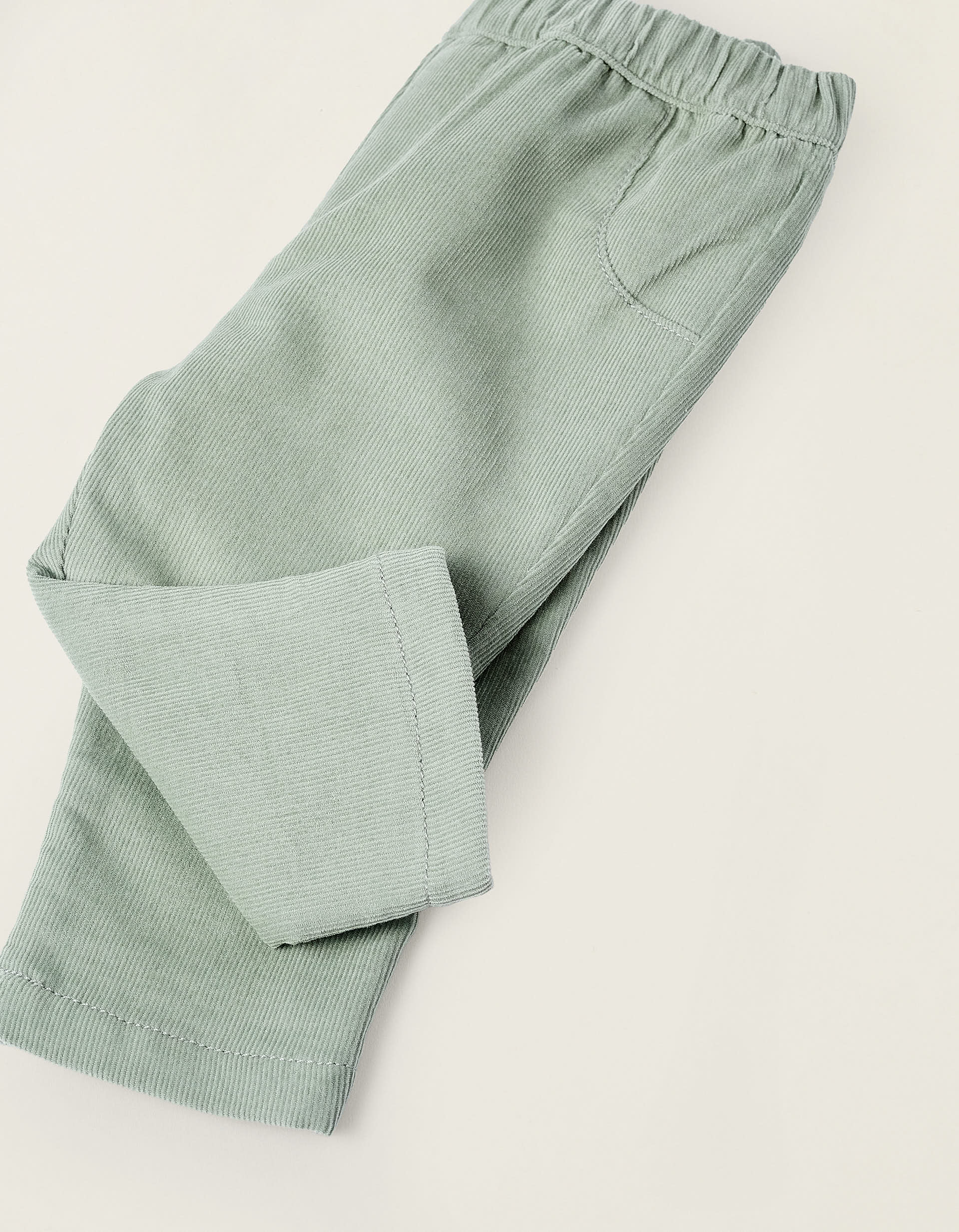 Pantalon en Velours Côtelé pour Nouveau-né, Vert