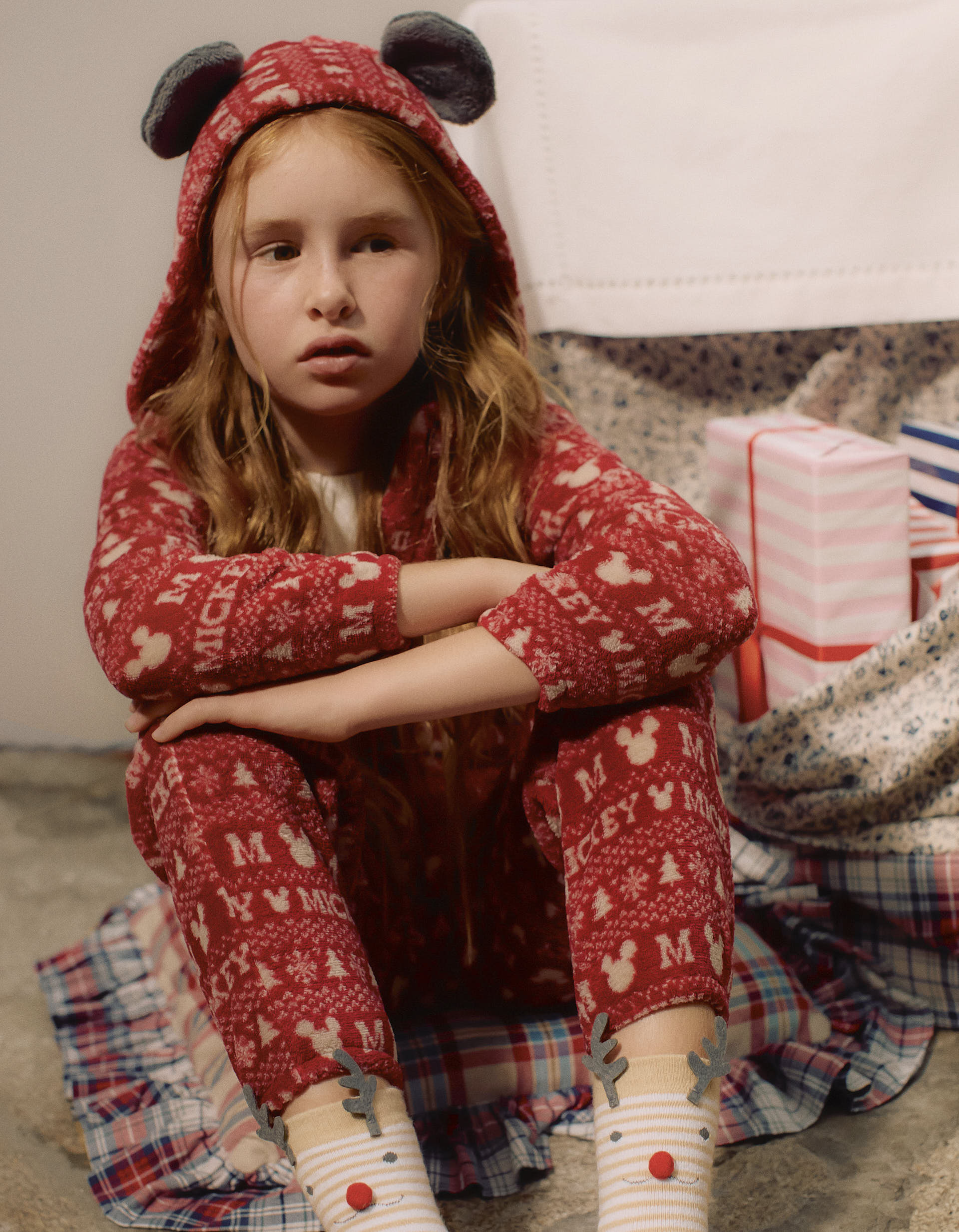 Mono Polar con Capucha para Niños 'Mickey', Rojo