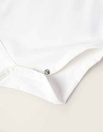 Body avec Col Contrasté pour Nouveau-née 'Renard', Blanc