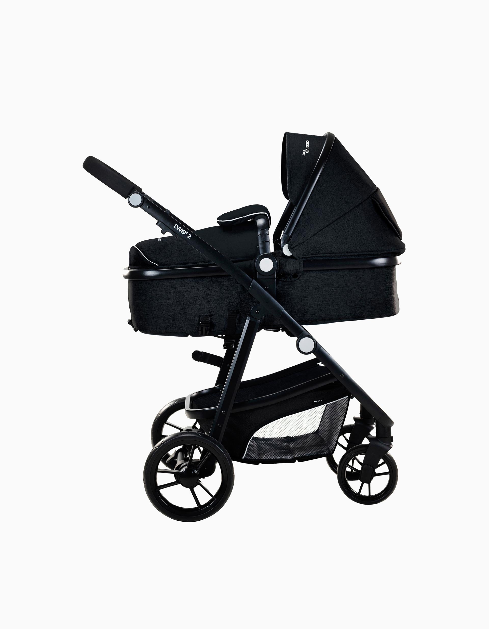 Poussette Combinée Asalvo Convertible Two+ 2, Noir