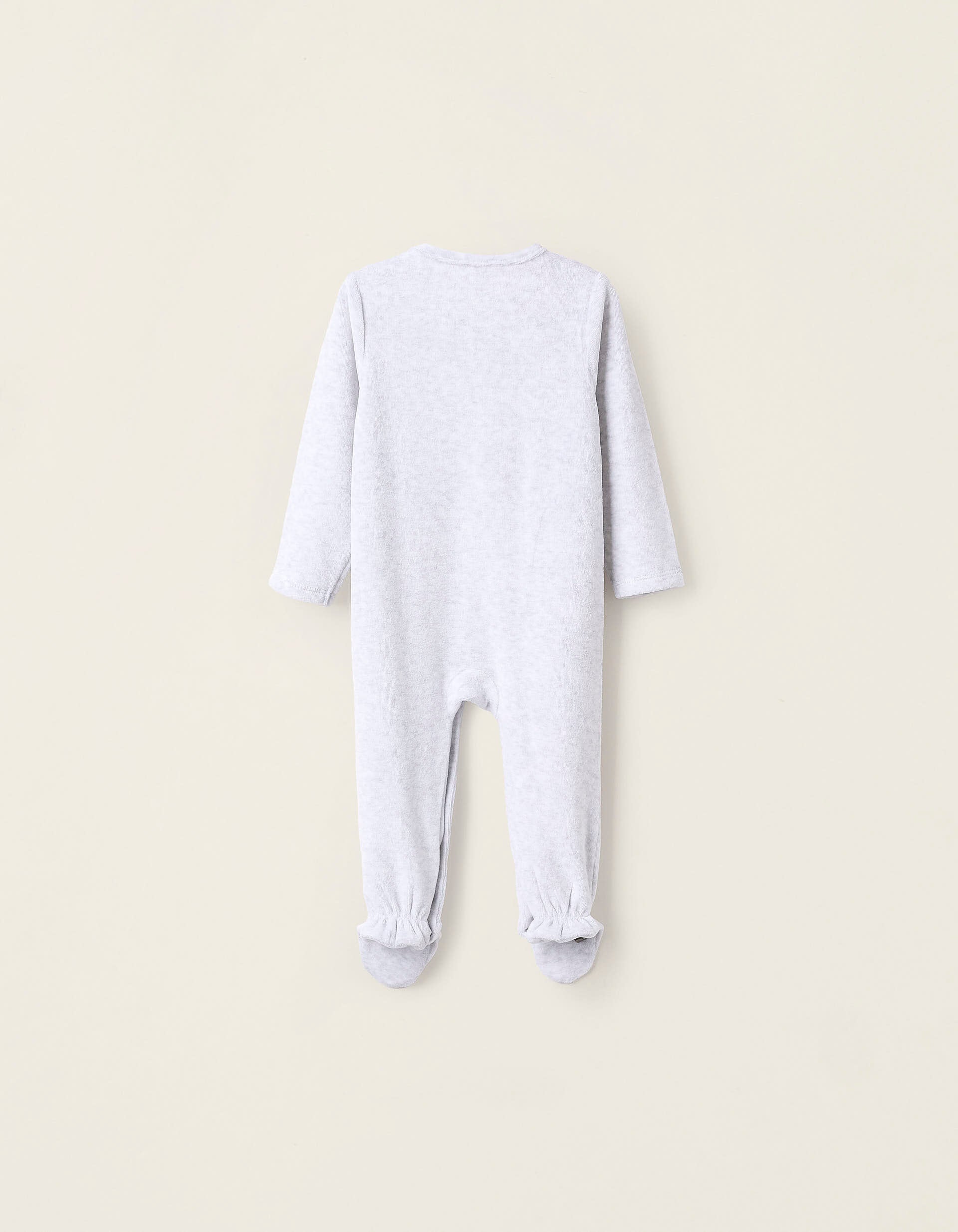 Velours Sleepsuit for Baby Boys 'X-Mas Mickey', Grey