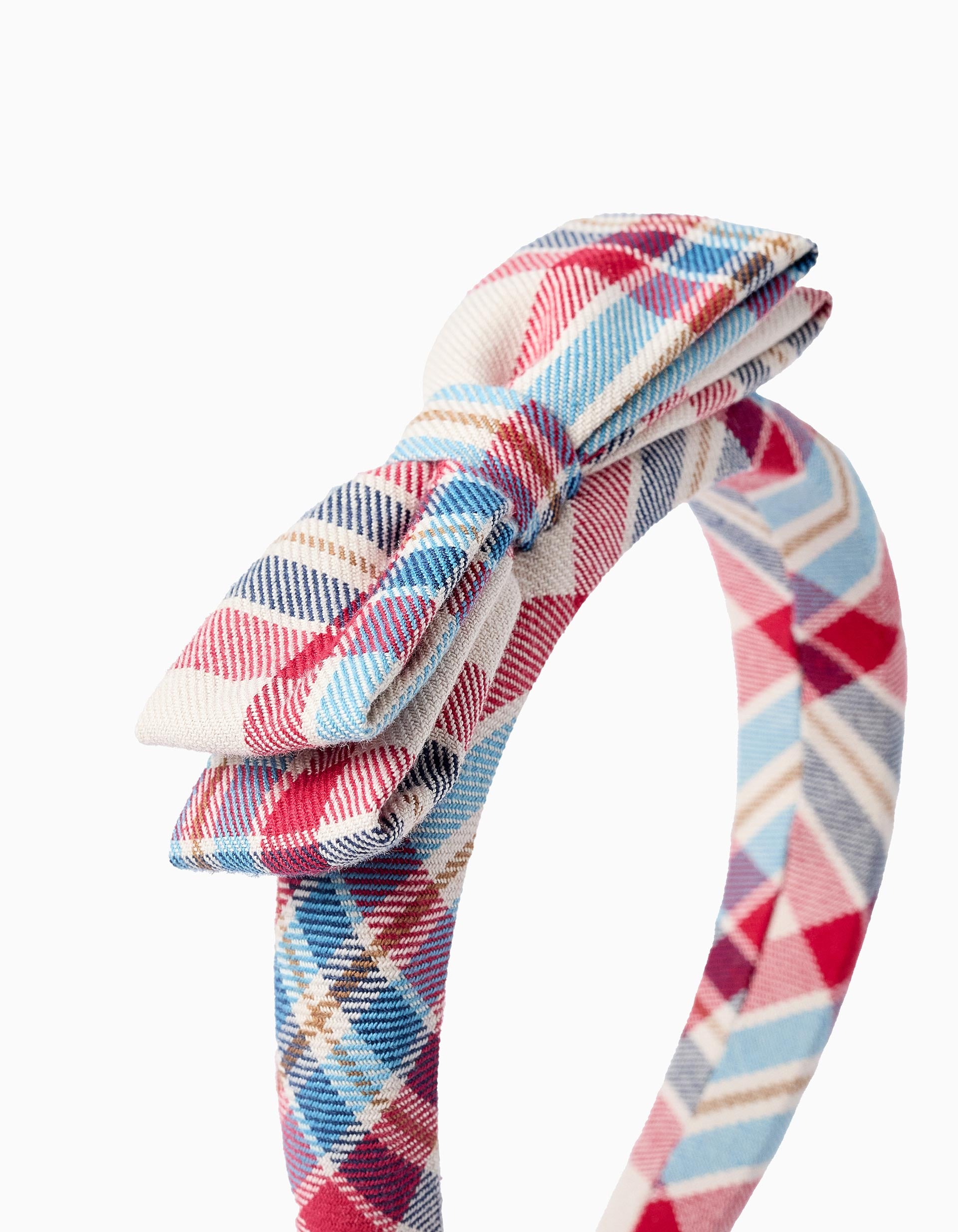 Headband with Checkered Bow for Baby and Girls 'You&Me', Multicolour