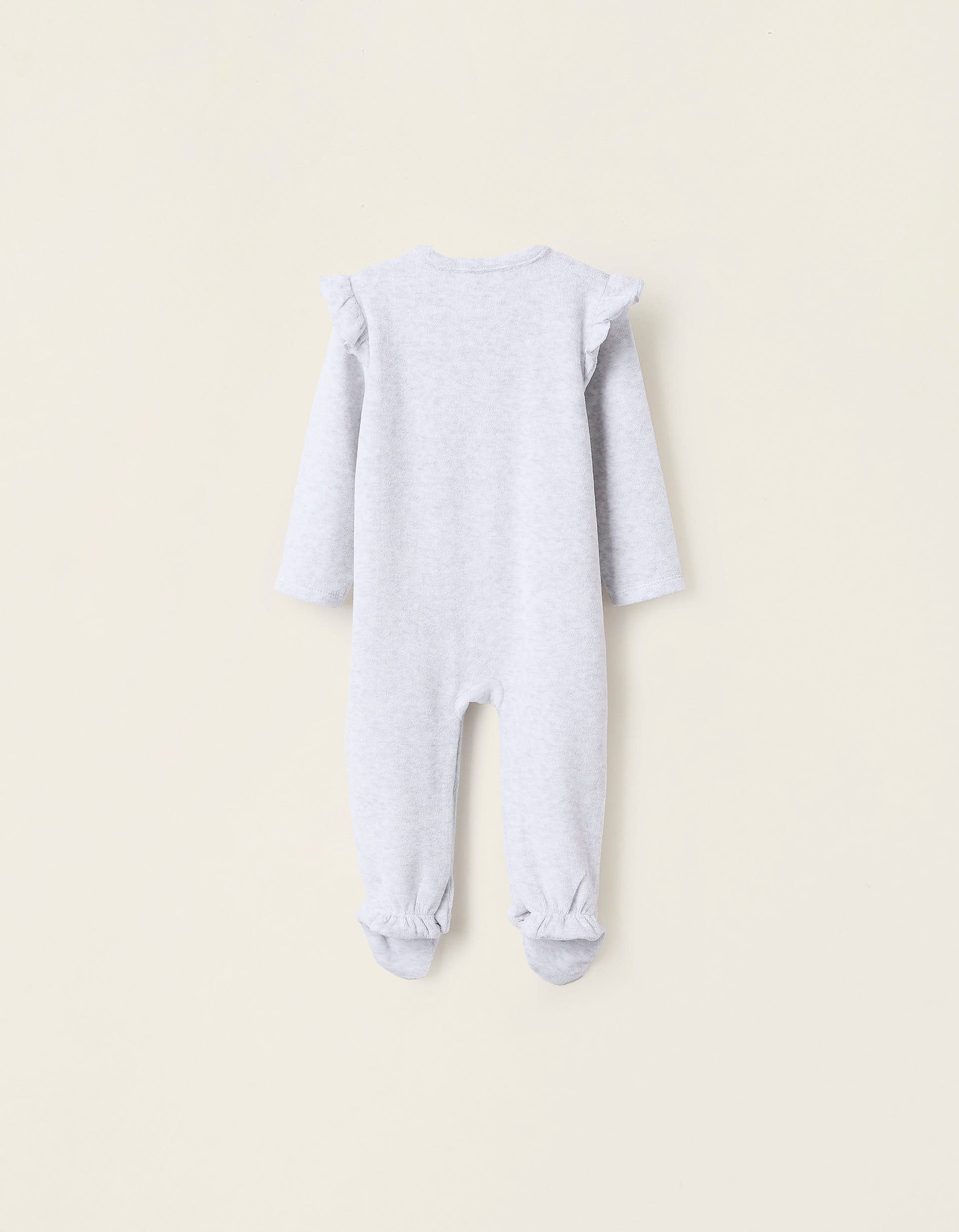 Velours Sleepsuit for Baby Girls 'X-Mas Minnie', Grey