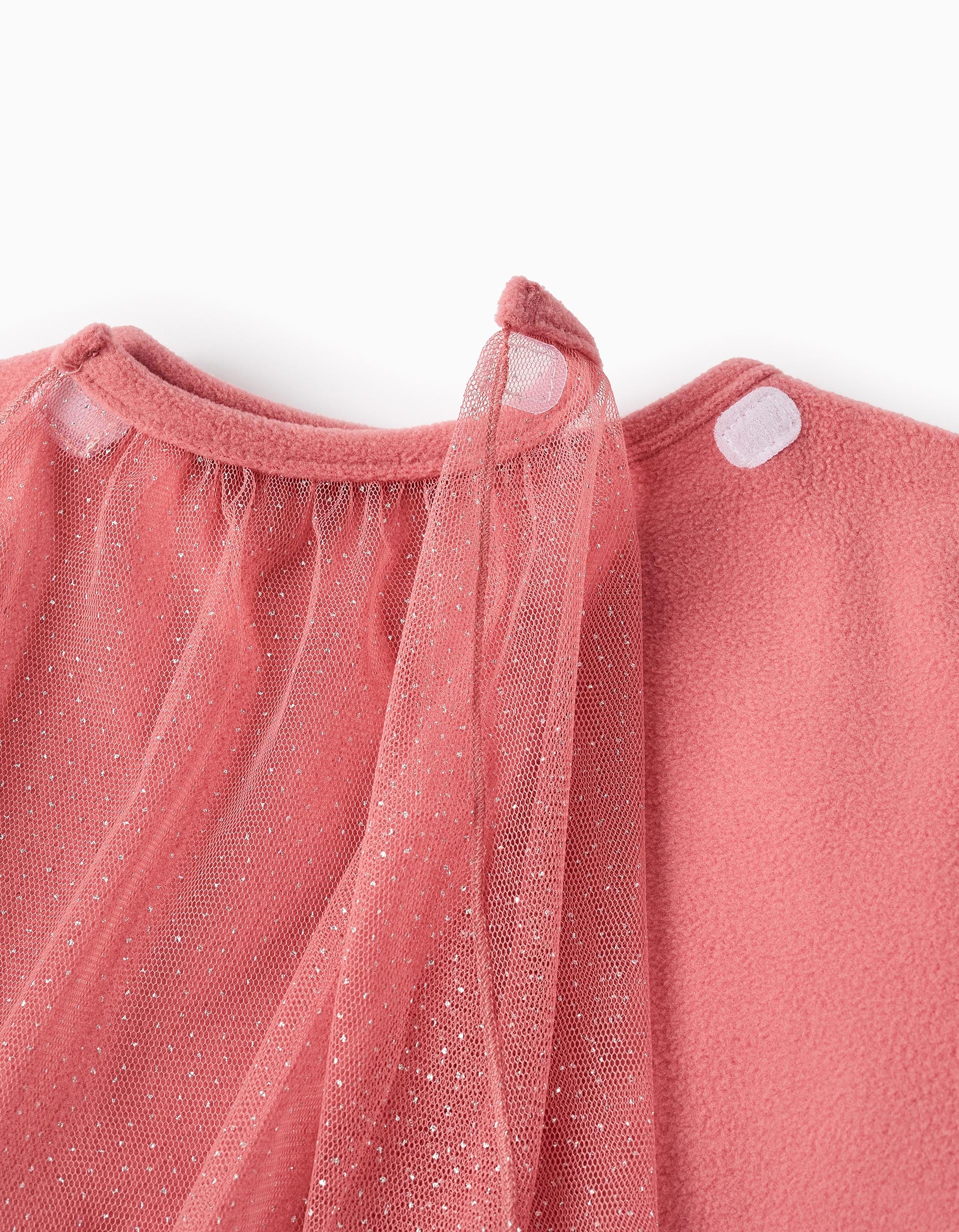 Pijama Polar com Capa de Tule Amovível para Menina 'Sininho', Rosa