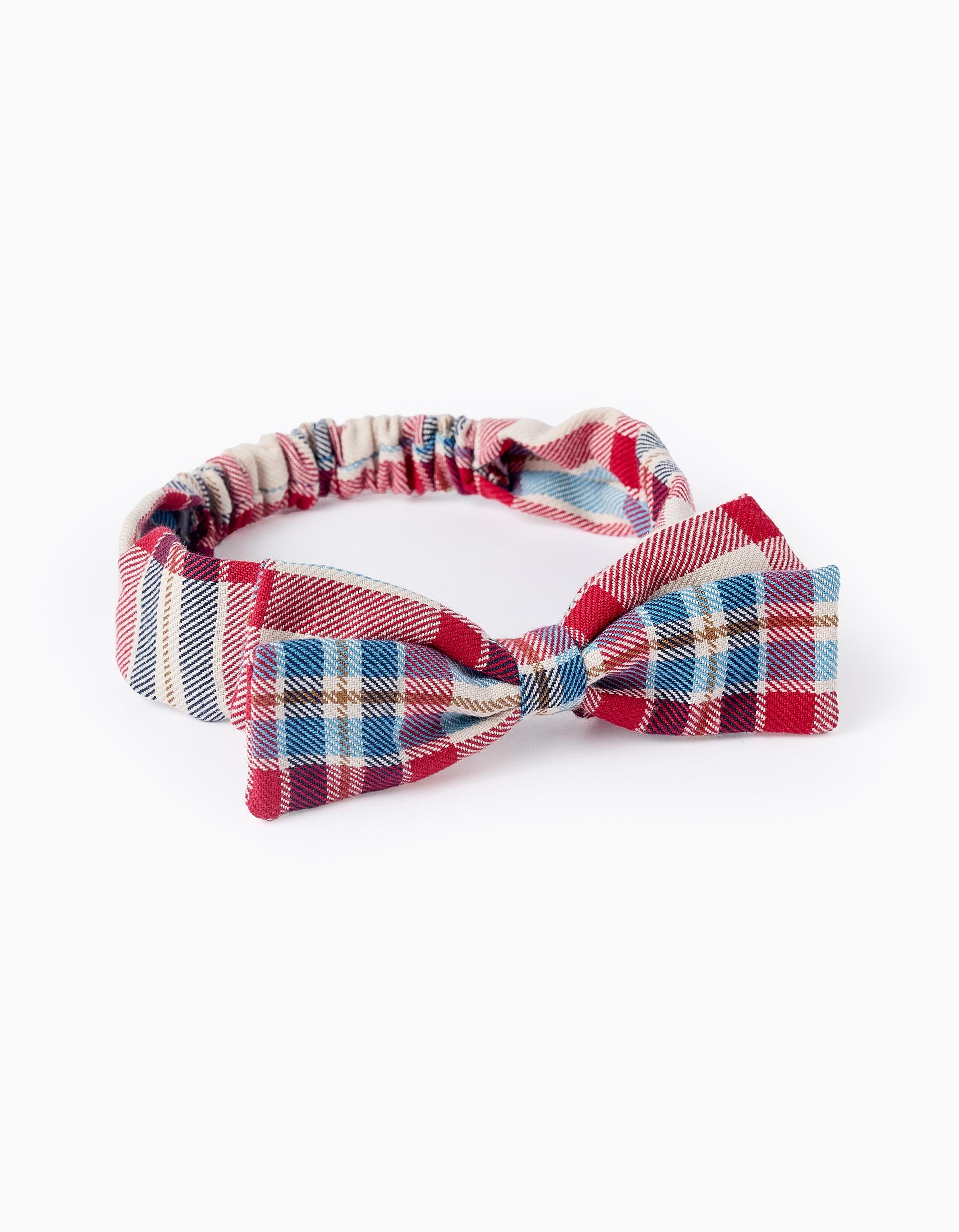 Headband with Checkered Pattern and Bow for Babies and Girls 'You&Me', Multicolour