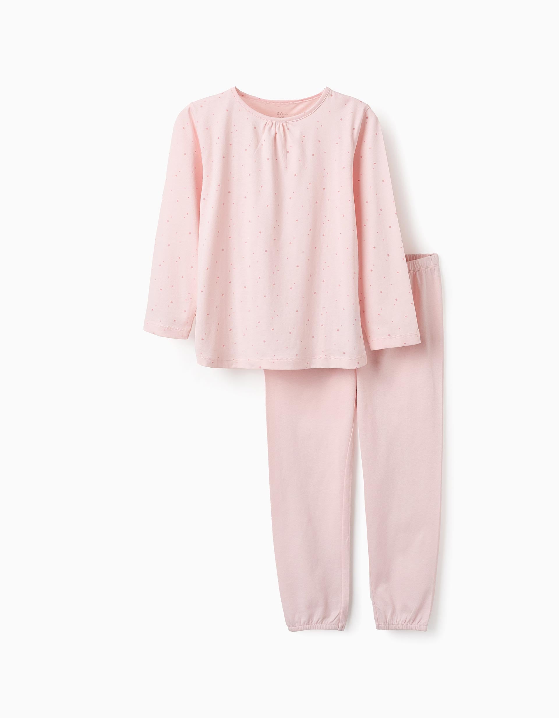 Pijama de Algodão para Menina 'Estrelas', Rosa