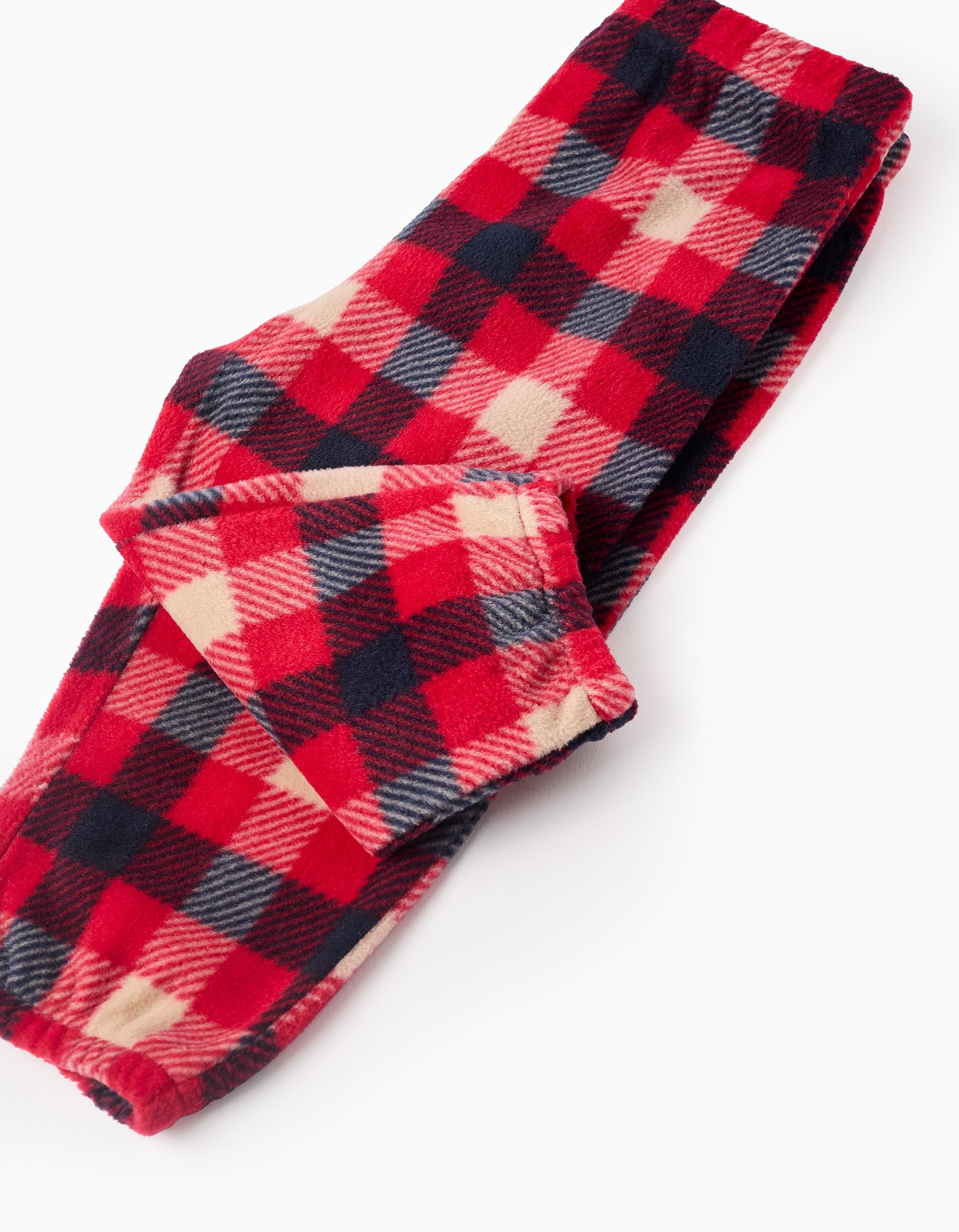 Polar Pyjama for Baby Boys with 'Reindeer' Check, Red