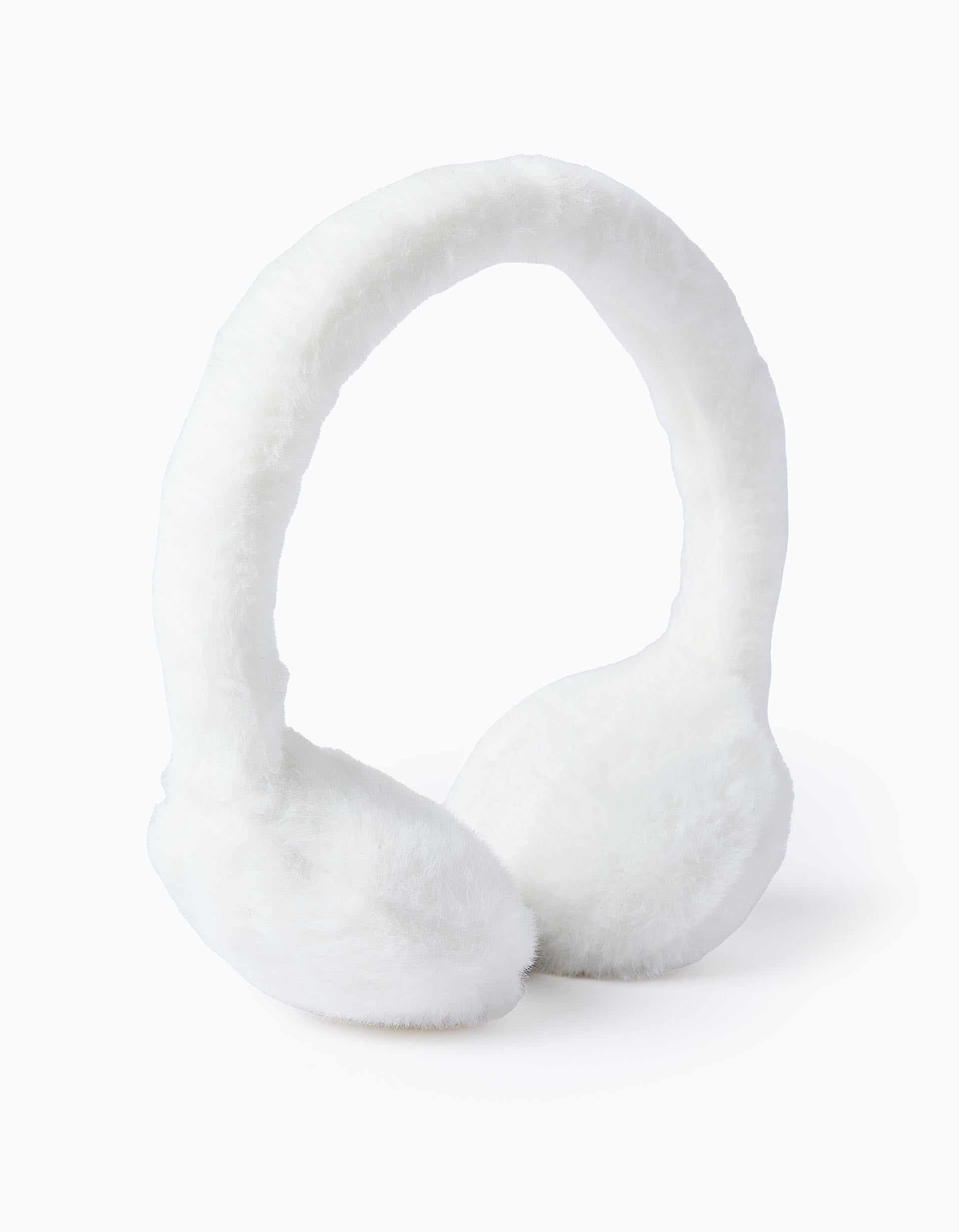 Cache-oreilles en Fausse Fourrure pour Fille, Blanc