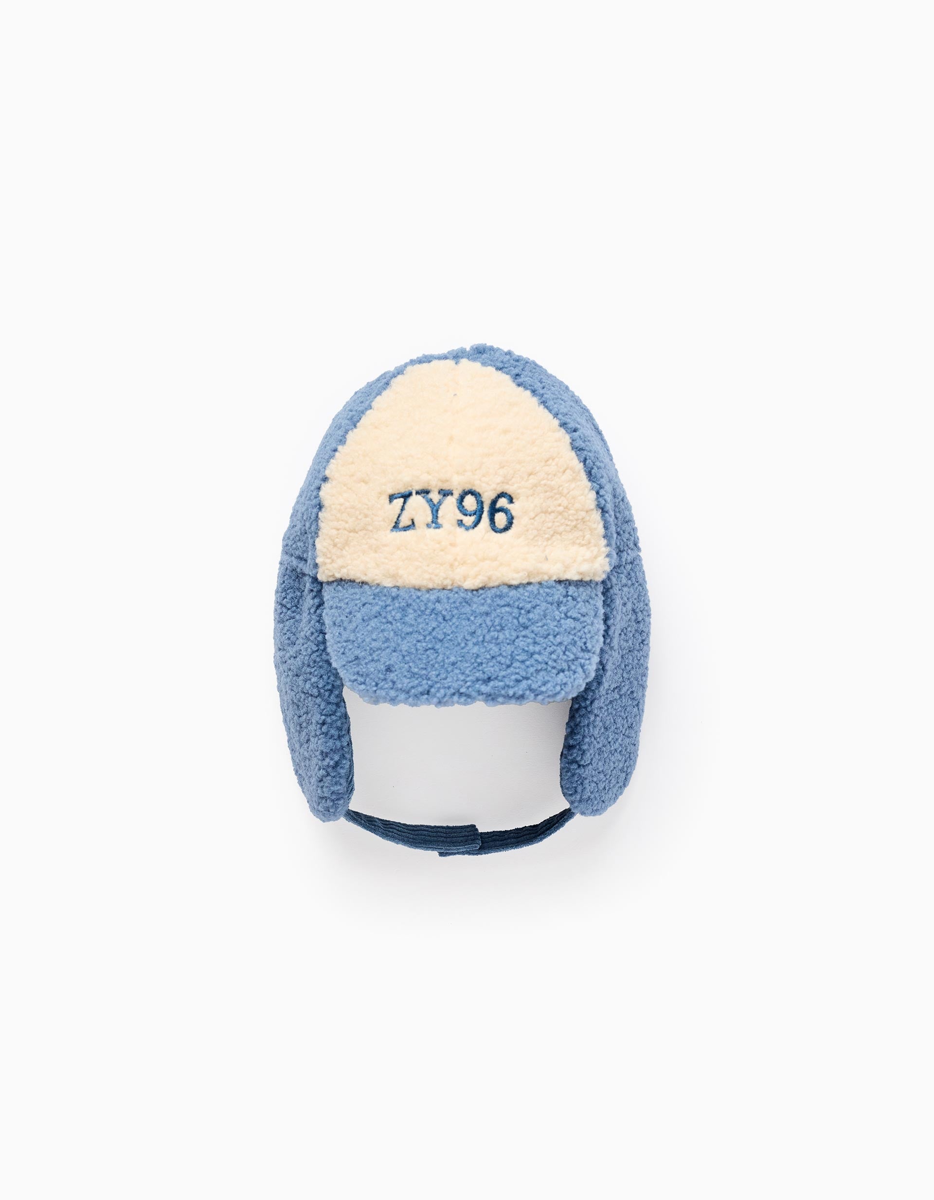 Chapéu Aviador em Sherpa para Bebé e Menino 'ZY96', Azul/Branco