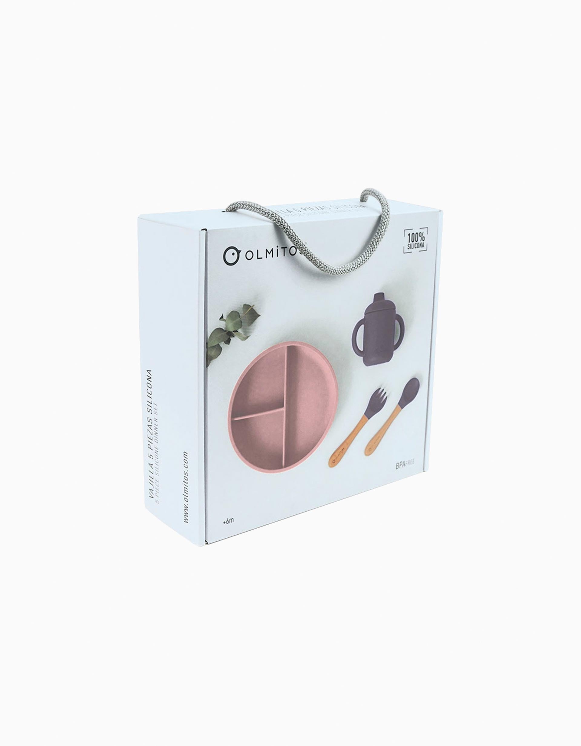 Set d'alimentation pour bébé Olmitos 5Pcs, rose 