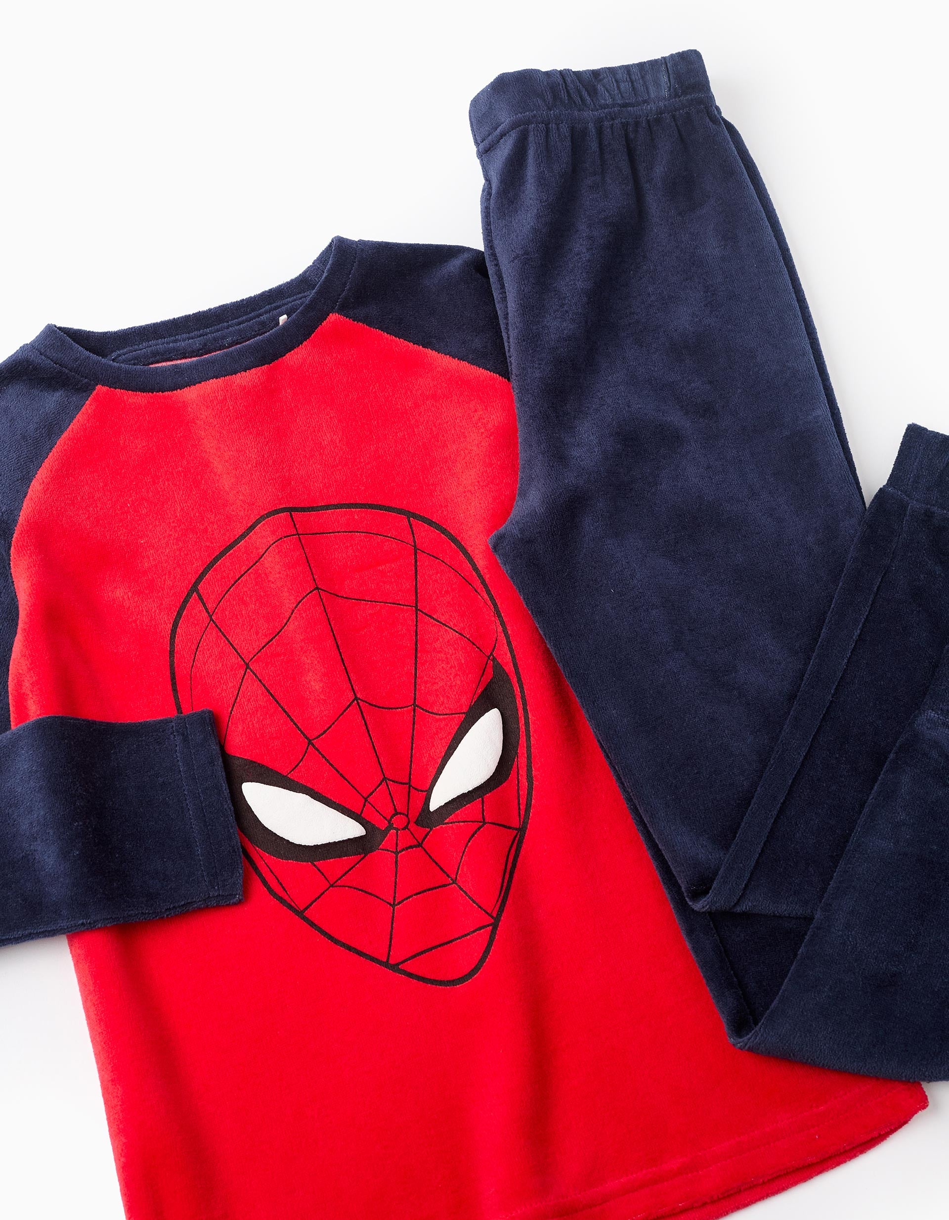 Pijama de Veludo para Menino 'Spider-Man', Azul/Vermelho