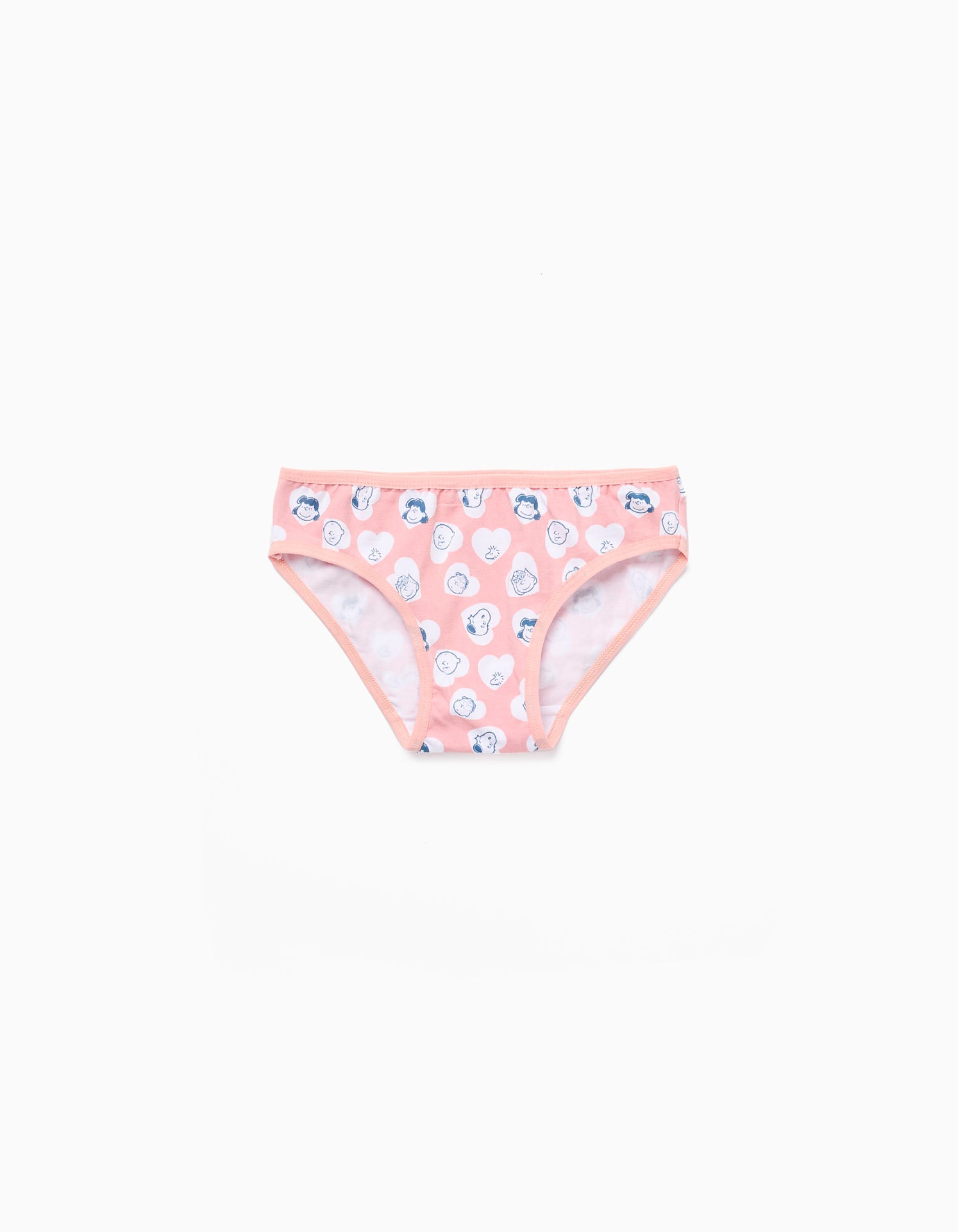 Pack of 5 Briefs for Girls 'Peanuts', White/Pink/Blue