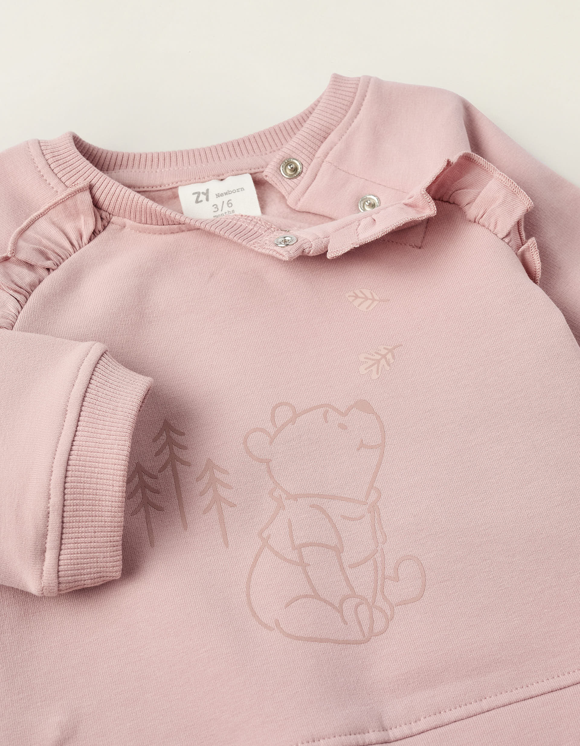 Sweat + Jogpant Gratté pour Nouveau-née 'Winnie The Pooh', Rose