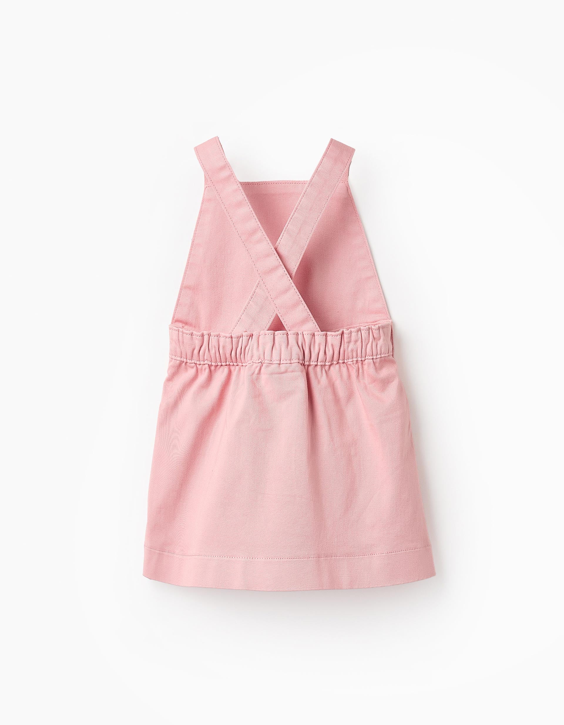 Robe-Salopette avec Poches-Cœur pour Bébé Fille, Rose