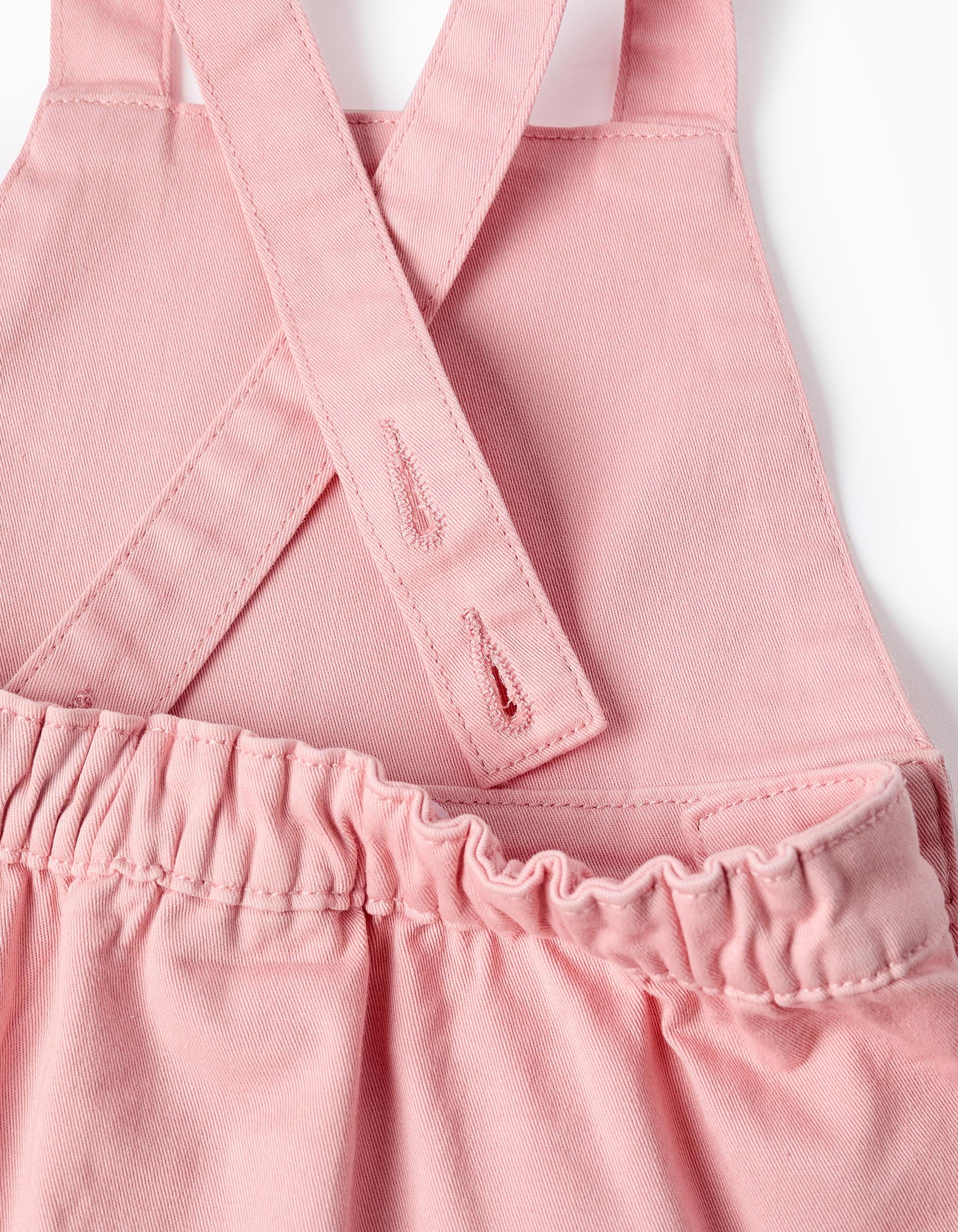 Robe-Salopette avec Poches-Cœur pour Bébé Fille, Rose