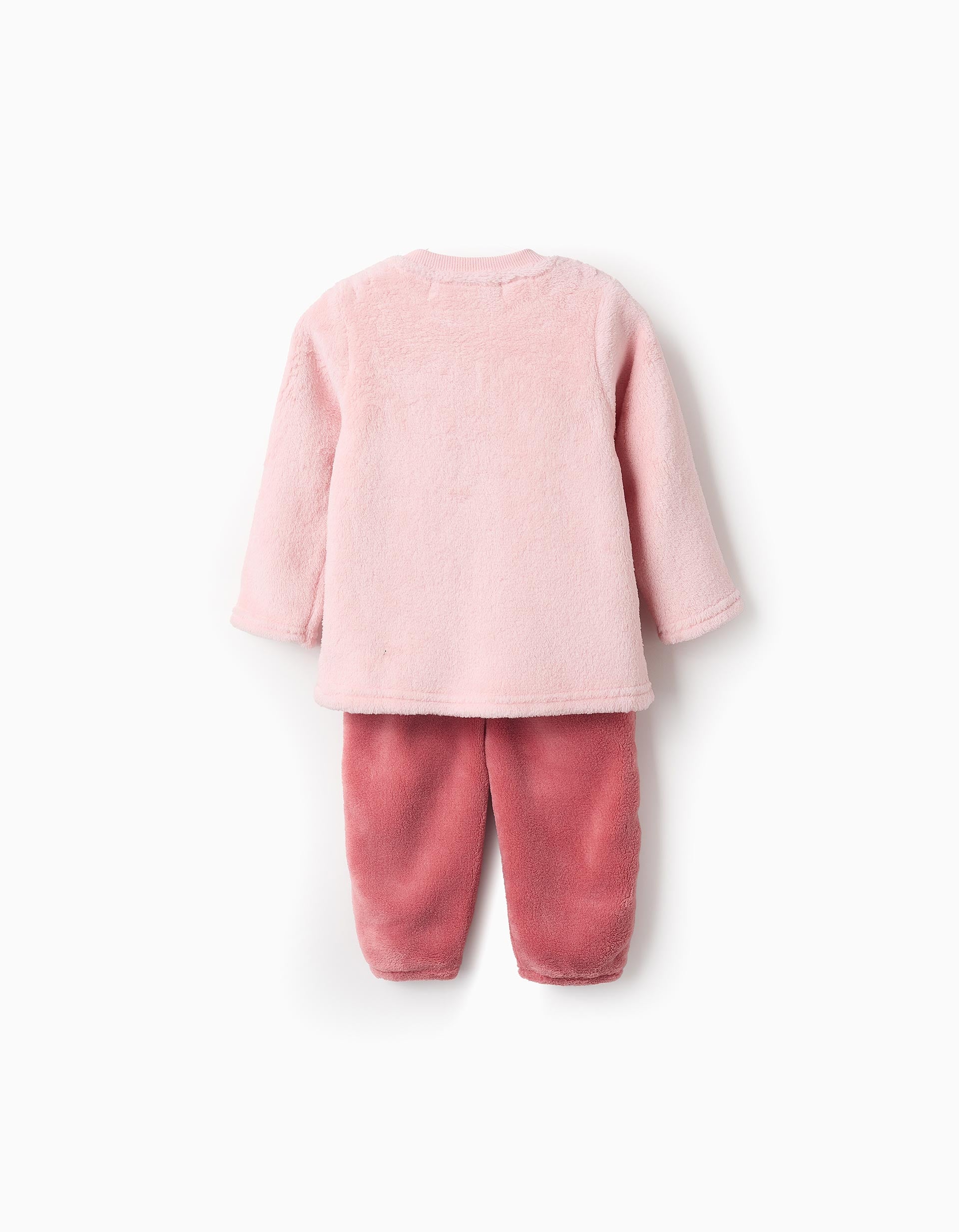 Pijama Afelpado para Bebé Niña 'Búho', Rosa