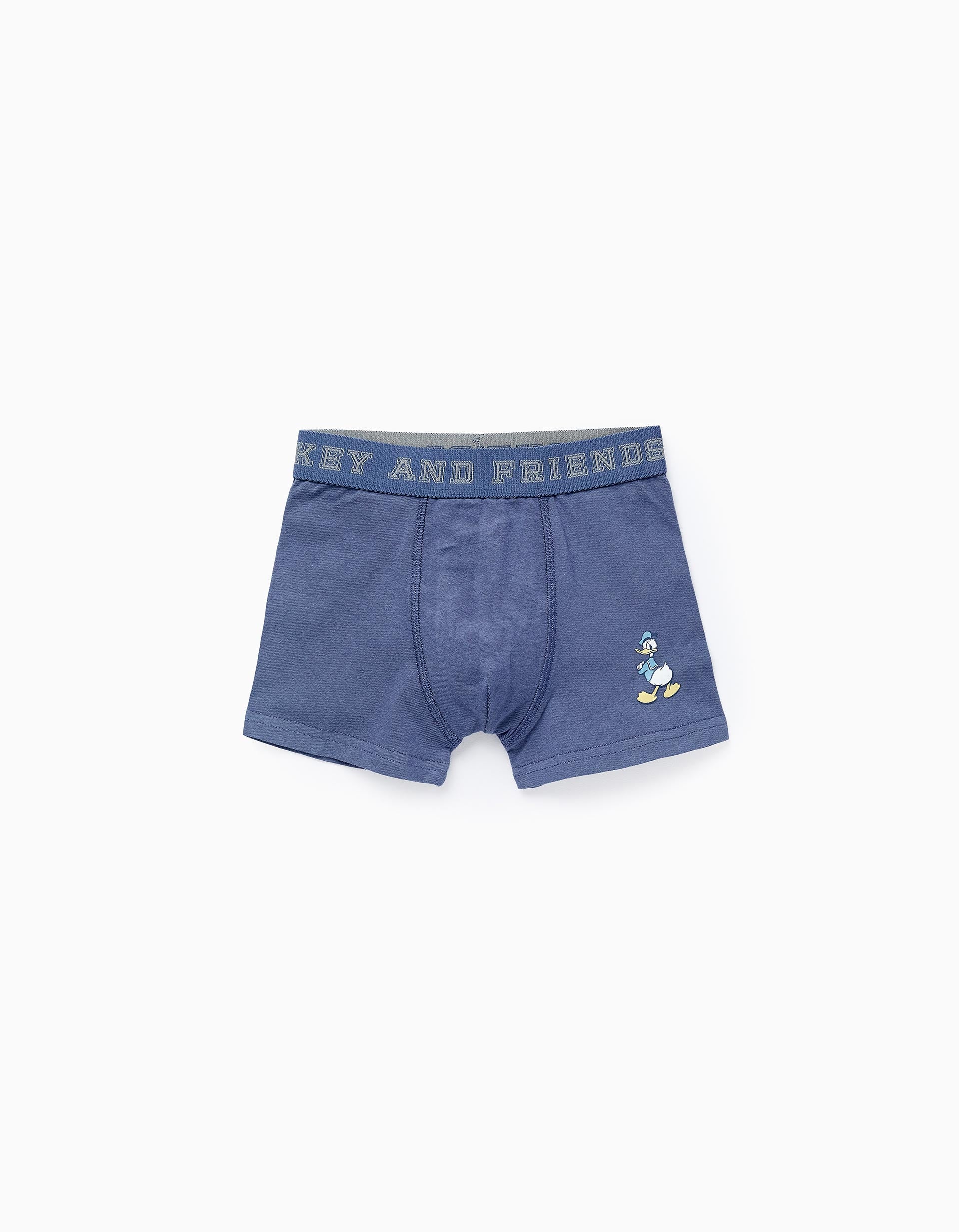 Pack 4 Boxers para Niño 'Mickey & Donald', Blanco/Azul/Gris