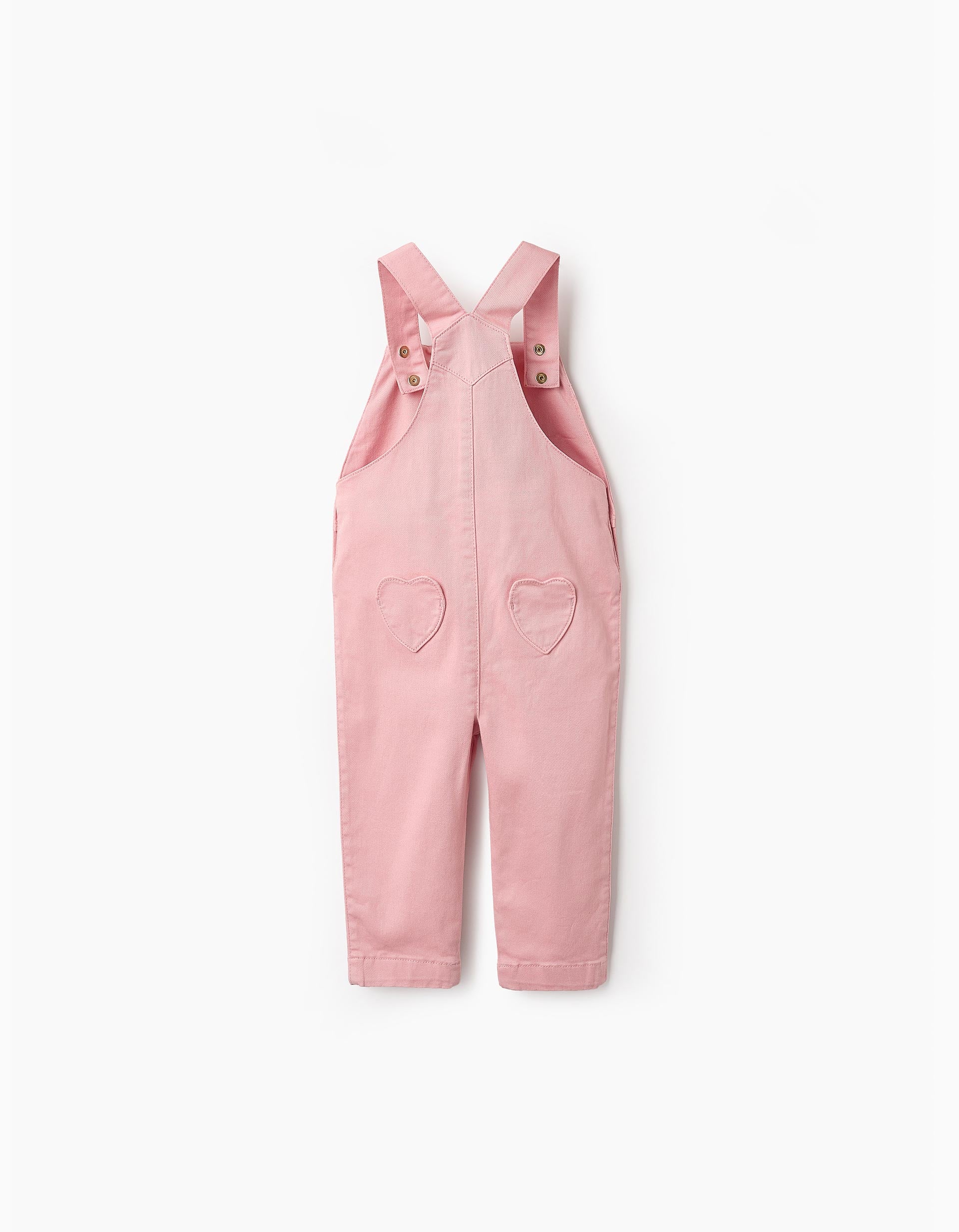 Salopette avec Poches-Cœur pour Bébé Fille, Rose