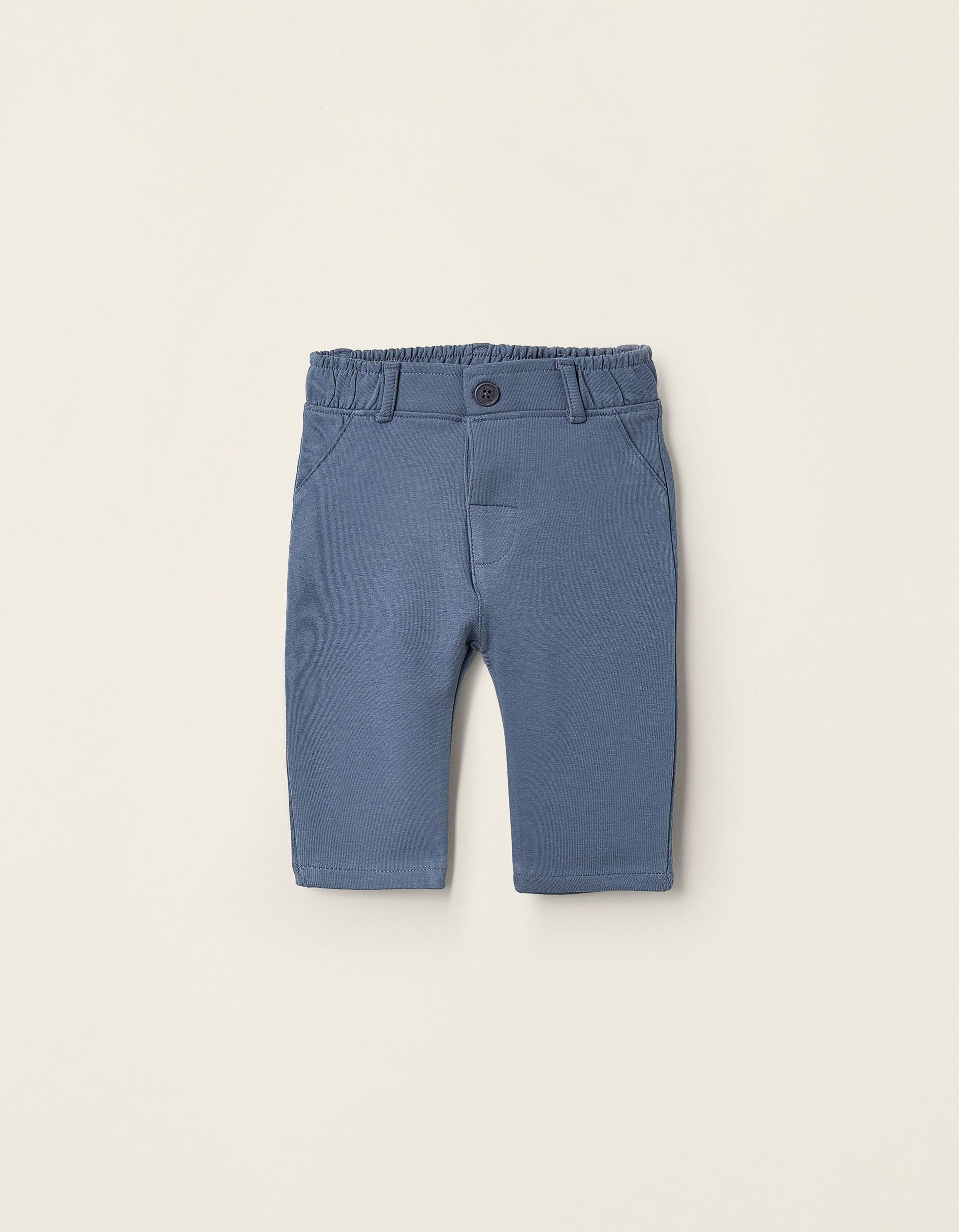 Trousers in Jersey for Newborns, Blue