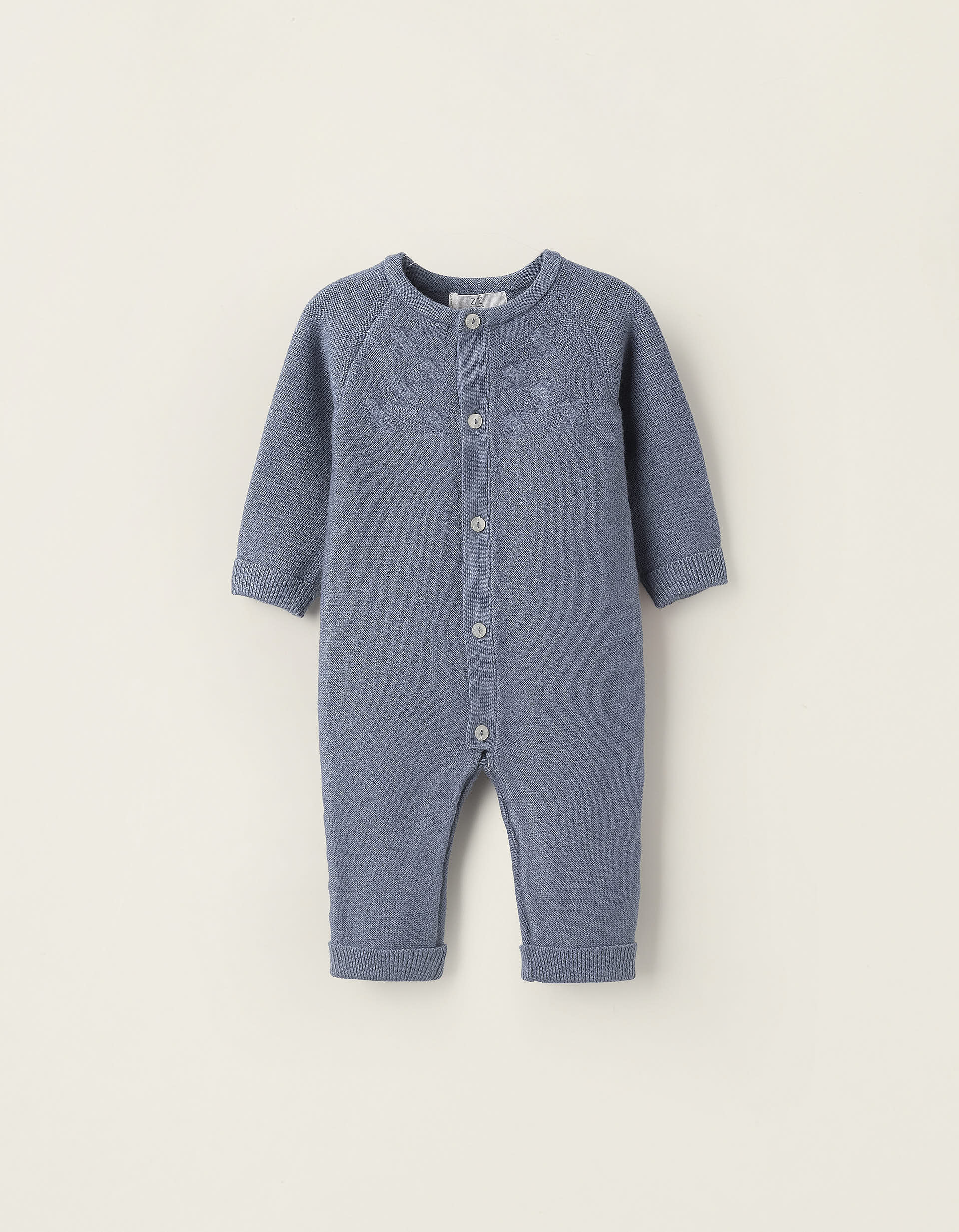 Babygrow de Malha sem Pés para Recém-Nascido, Azul