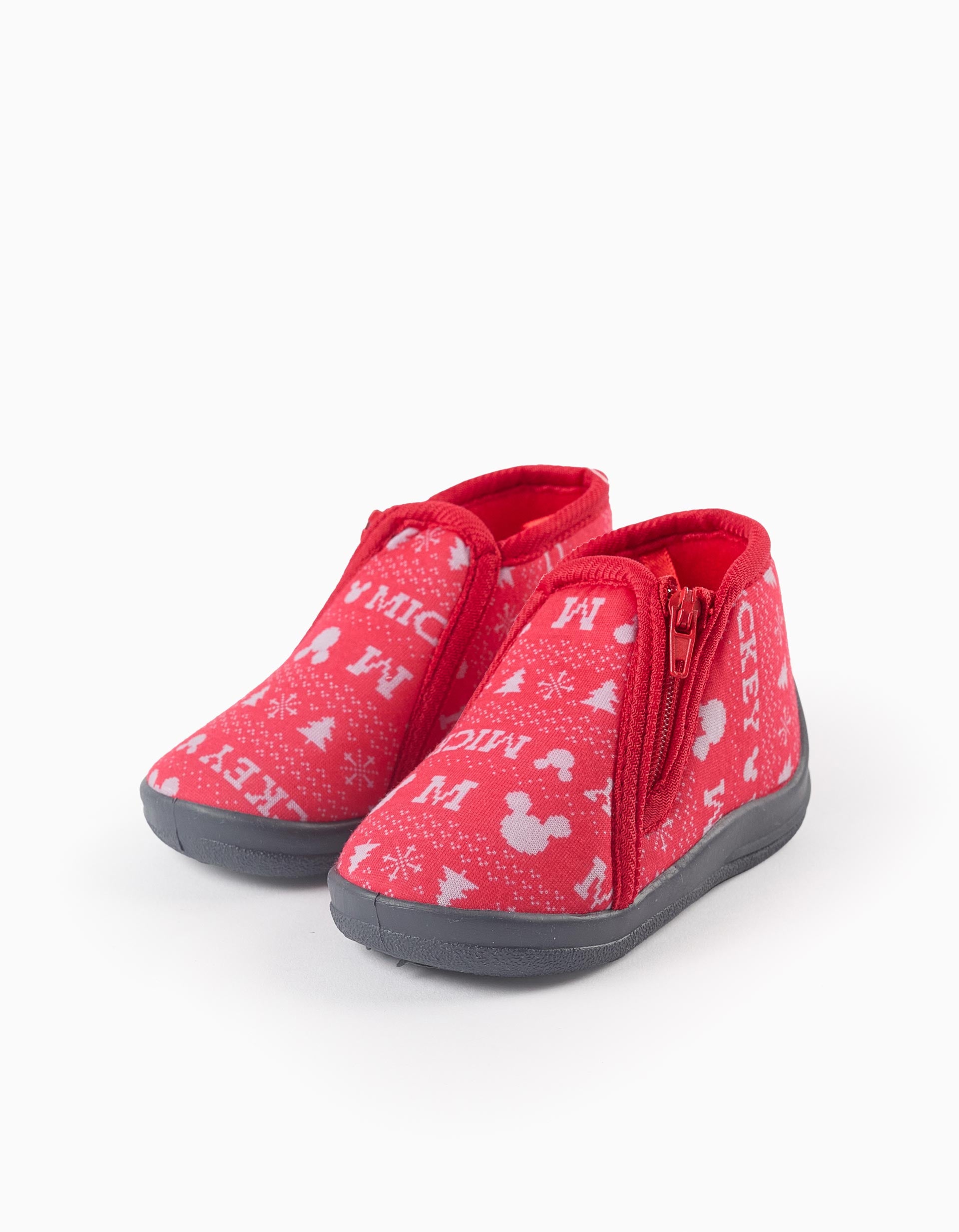 Zapatillas de Casa Navideñas para Bebé Niño 'Mickey', Rojo