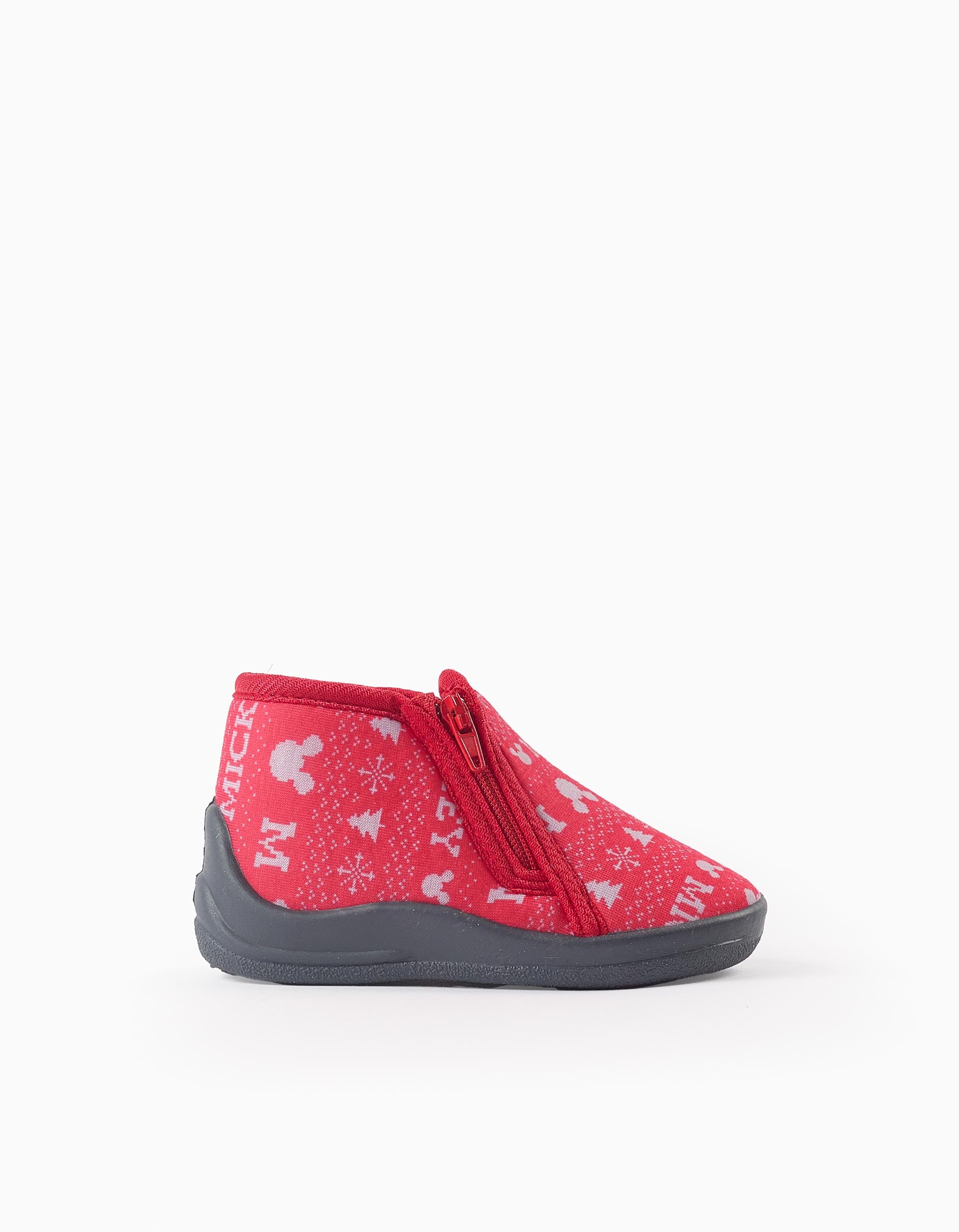 Zapatillas de Casa Navideñas para Bebé Niño 'Mickey', Rojo